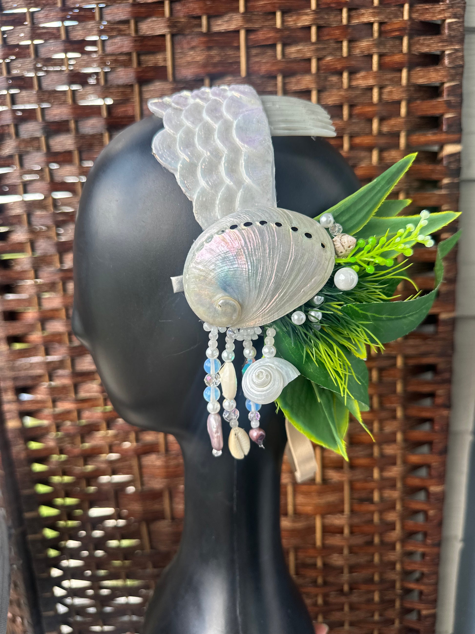 Opal & Dark Gold Mermaid Headdresses – Pre-Made (Ready to Ship)