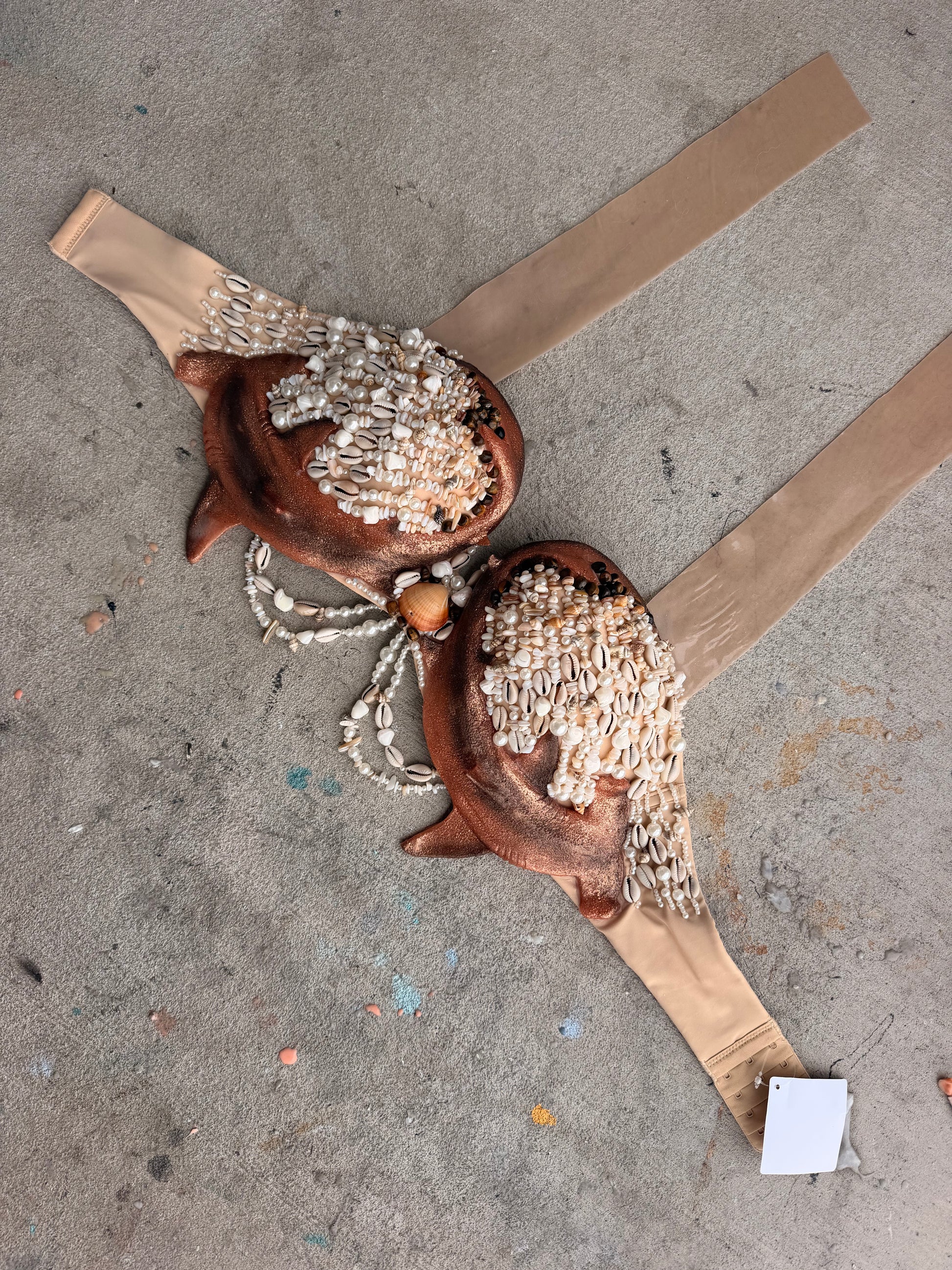 Pre-Made Bronze Hammer Head top 36DD or D-ring Tie Back