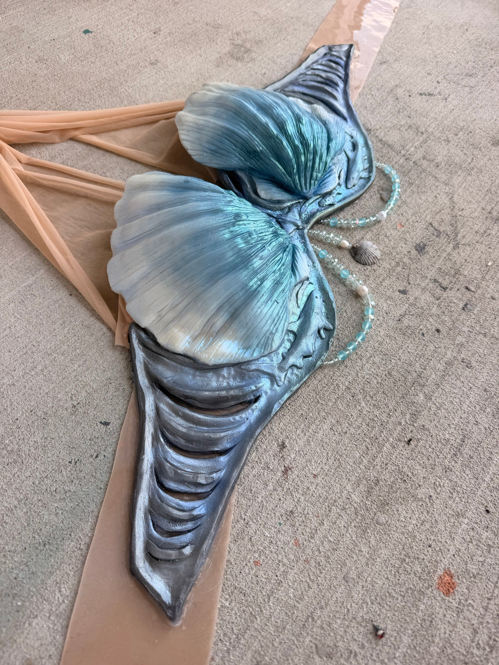 Silver Tide Shell Mermaid Top – DD Cup (Premade)