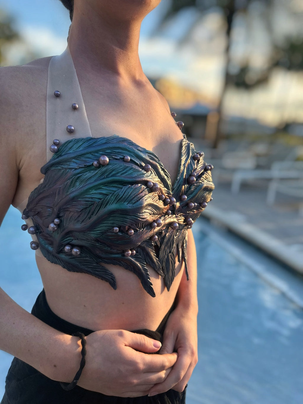 Pre Made 32C NEW Seaweed Top Design +Pearls