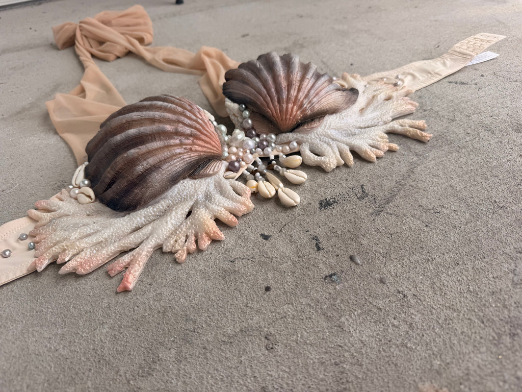 Pearl Dream Shell Top – Premade 34C or Can be D-ring for band