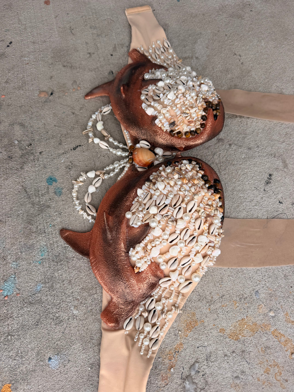 Pre-Made Bronze Hammer Head top 36DD or D-ring Tie Back