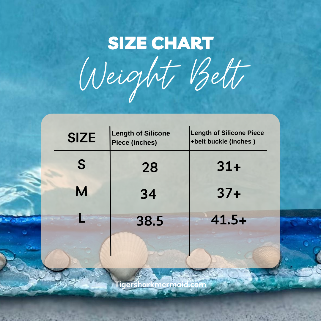 Silicone Real Sea Shell Freediving Weight Belt – Ocean Tidal Series