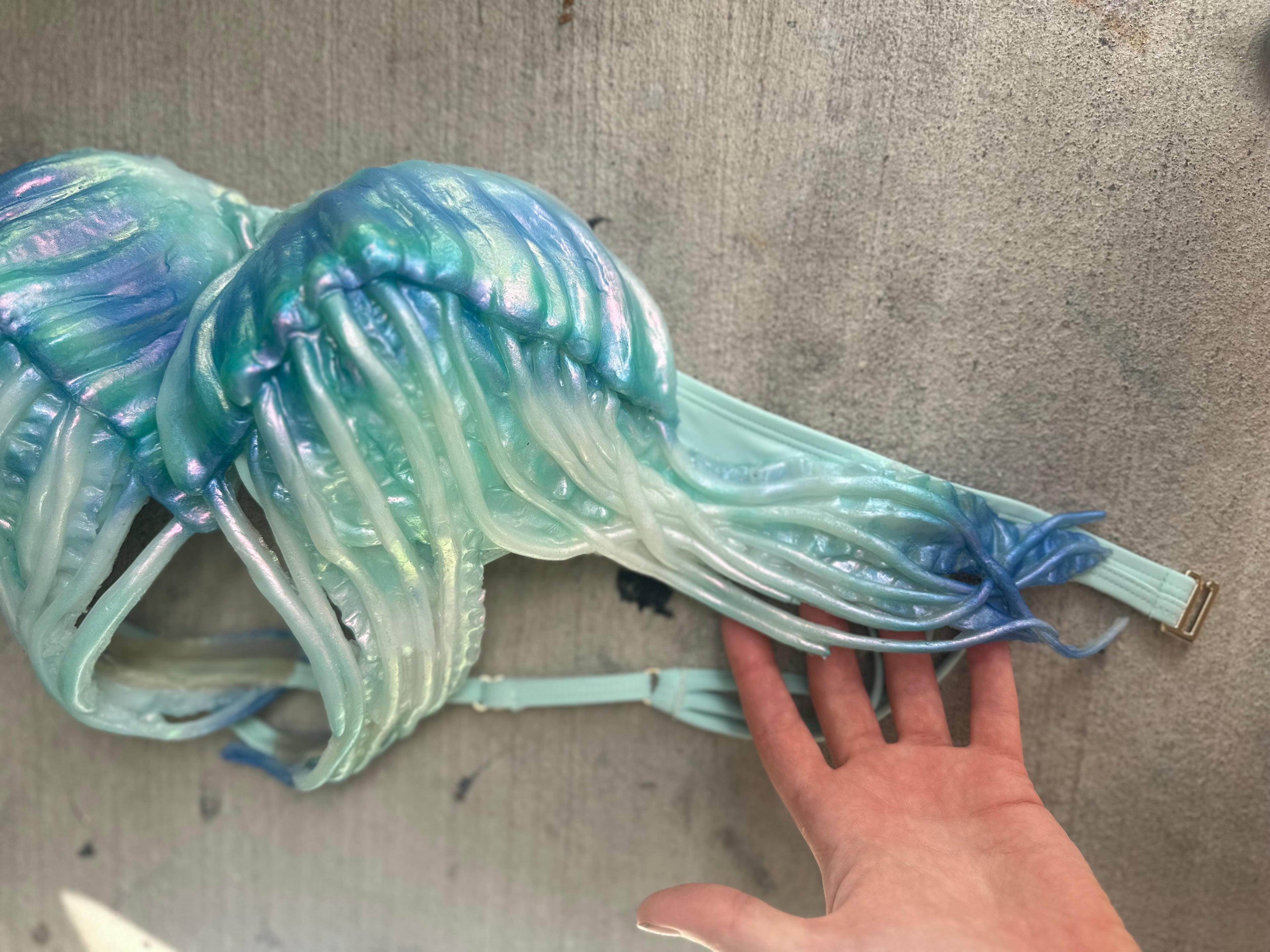 Jellyfish Silicone Mermaid Top (Swimsuit-Base Custom) B/C\D and DD Cup Available