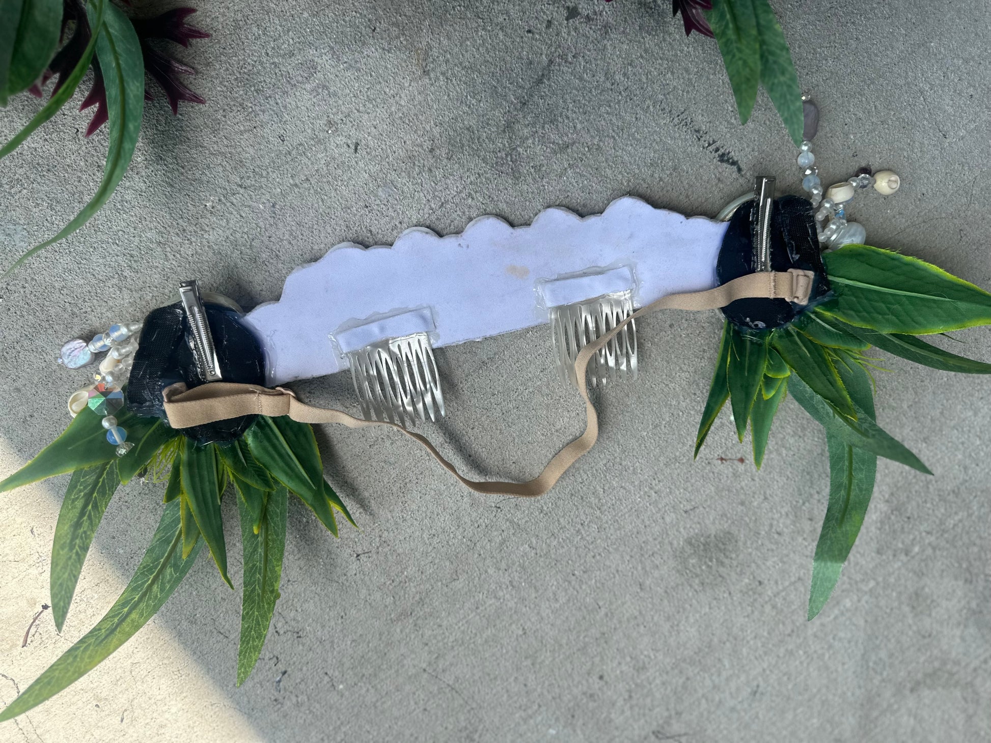 Opal & Dark Gold Mermaid Headdresses – Pre-Made (Ready to Ship)