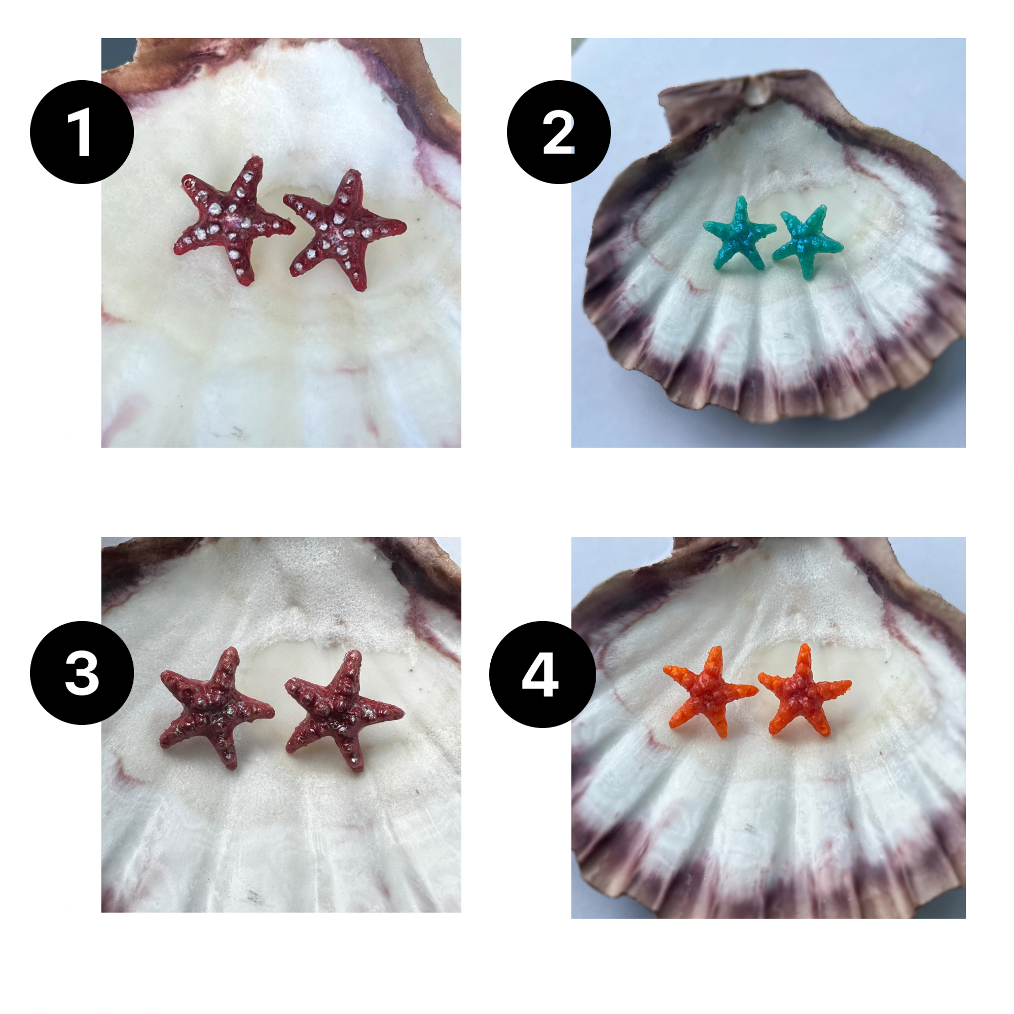 Silicone Starfish Earrings -