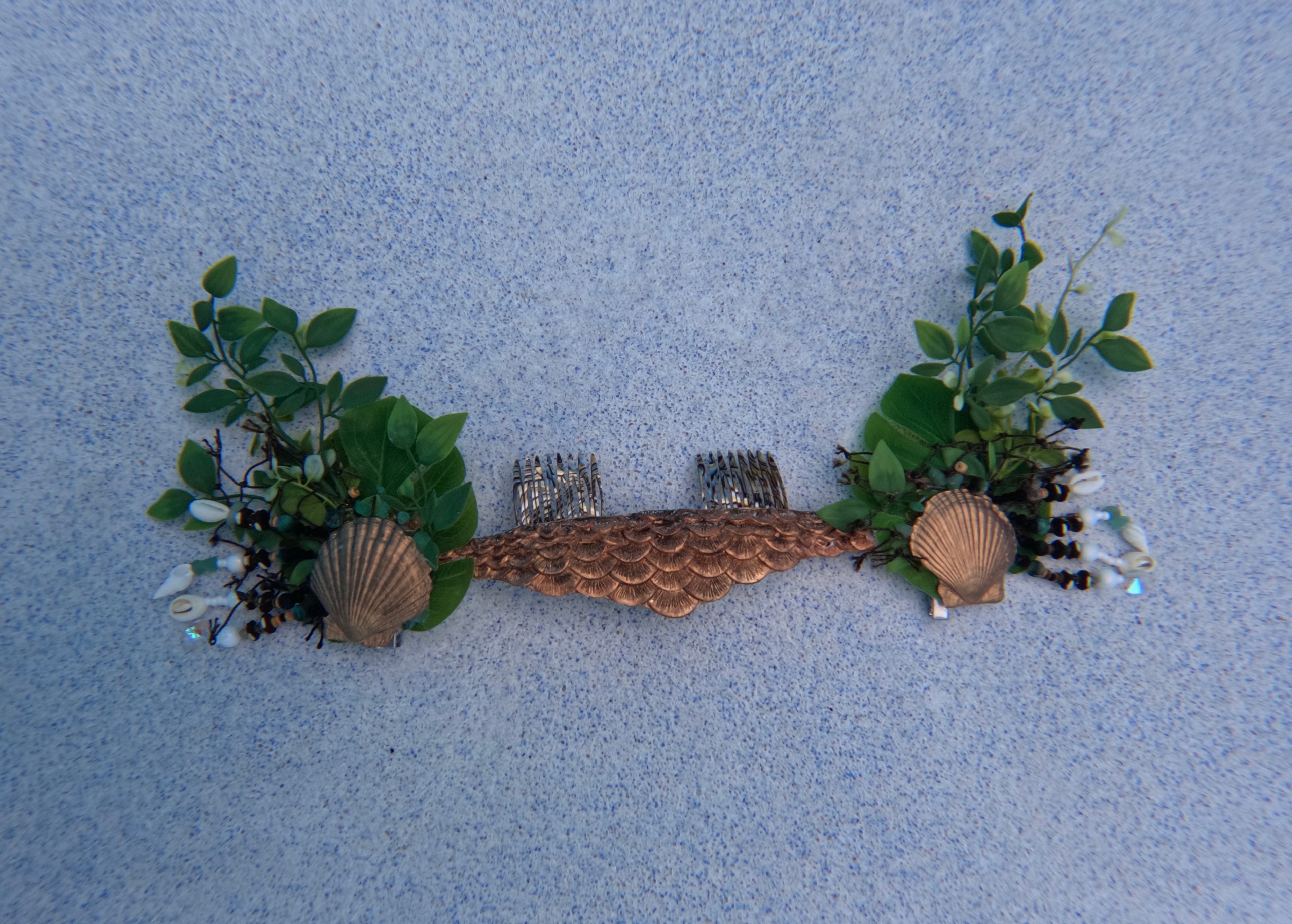 Shell-Inspired Mermaid Hair Pieces – Headdresses + Clip