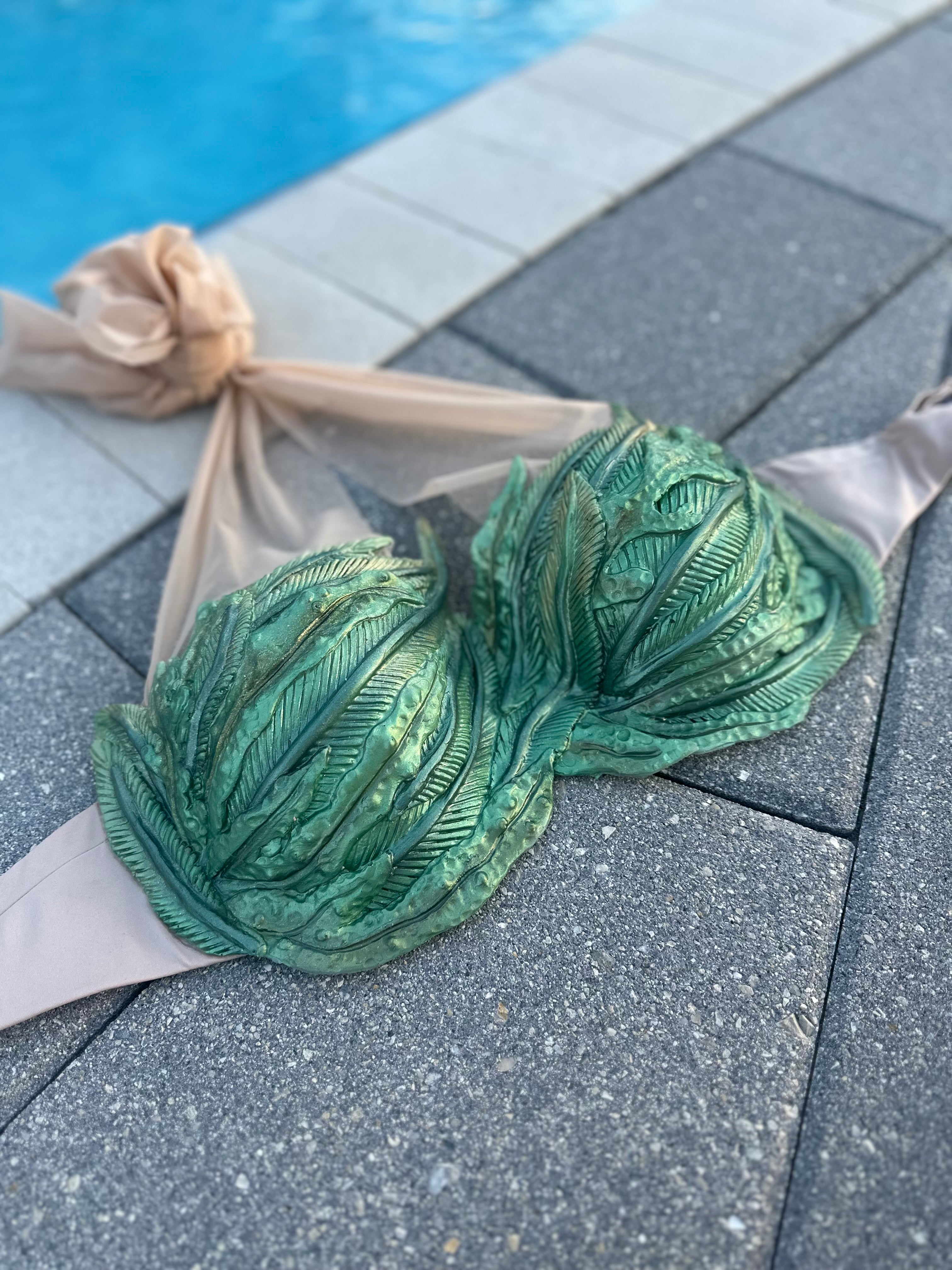 Pre-Made 34D Seaweed Silicone Mermaid Top – Optional Adjustment to O-Ring