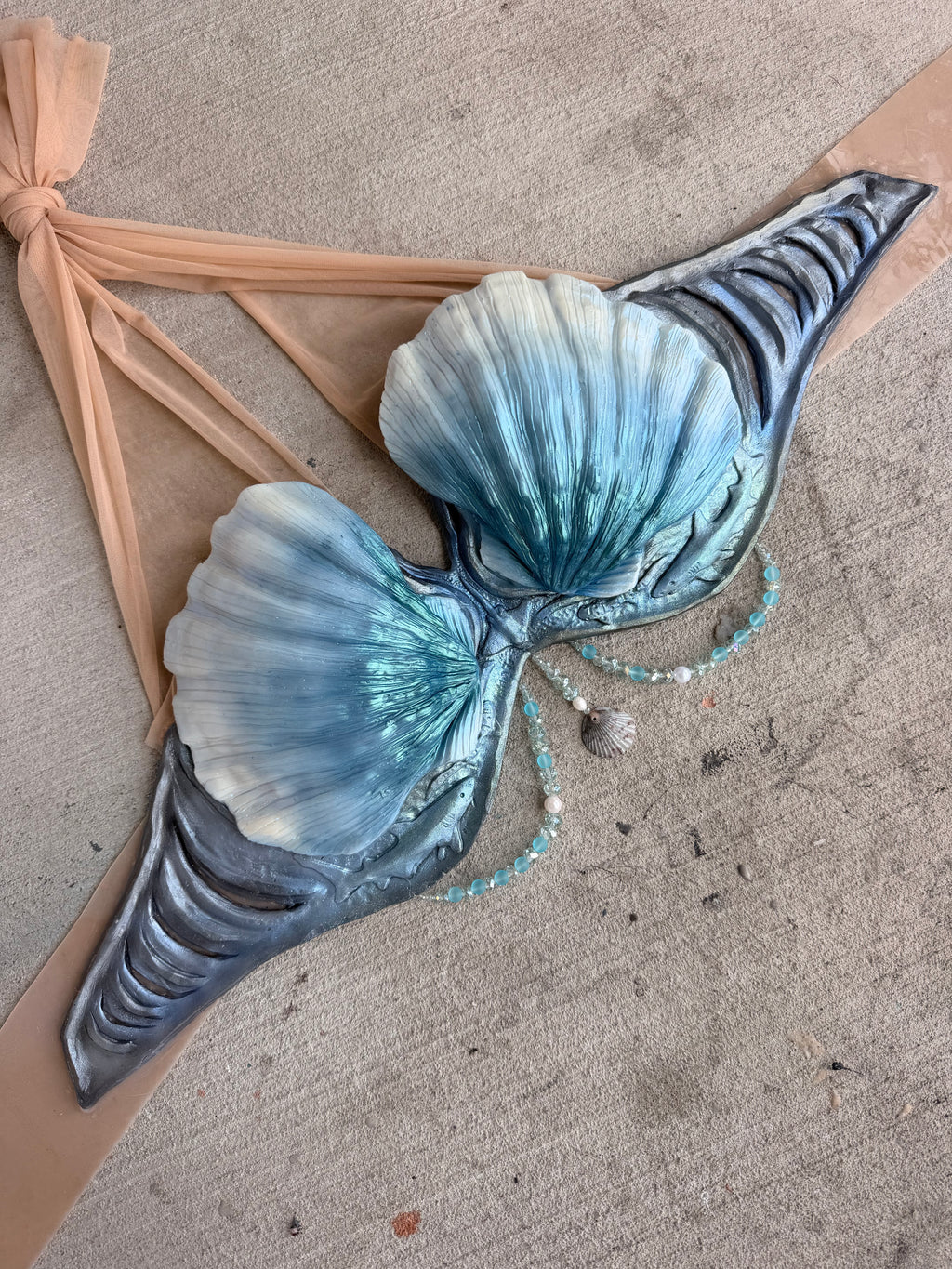 Silver Tide Shell Mermaid Top – DD Cup (Premade)