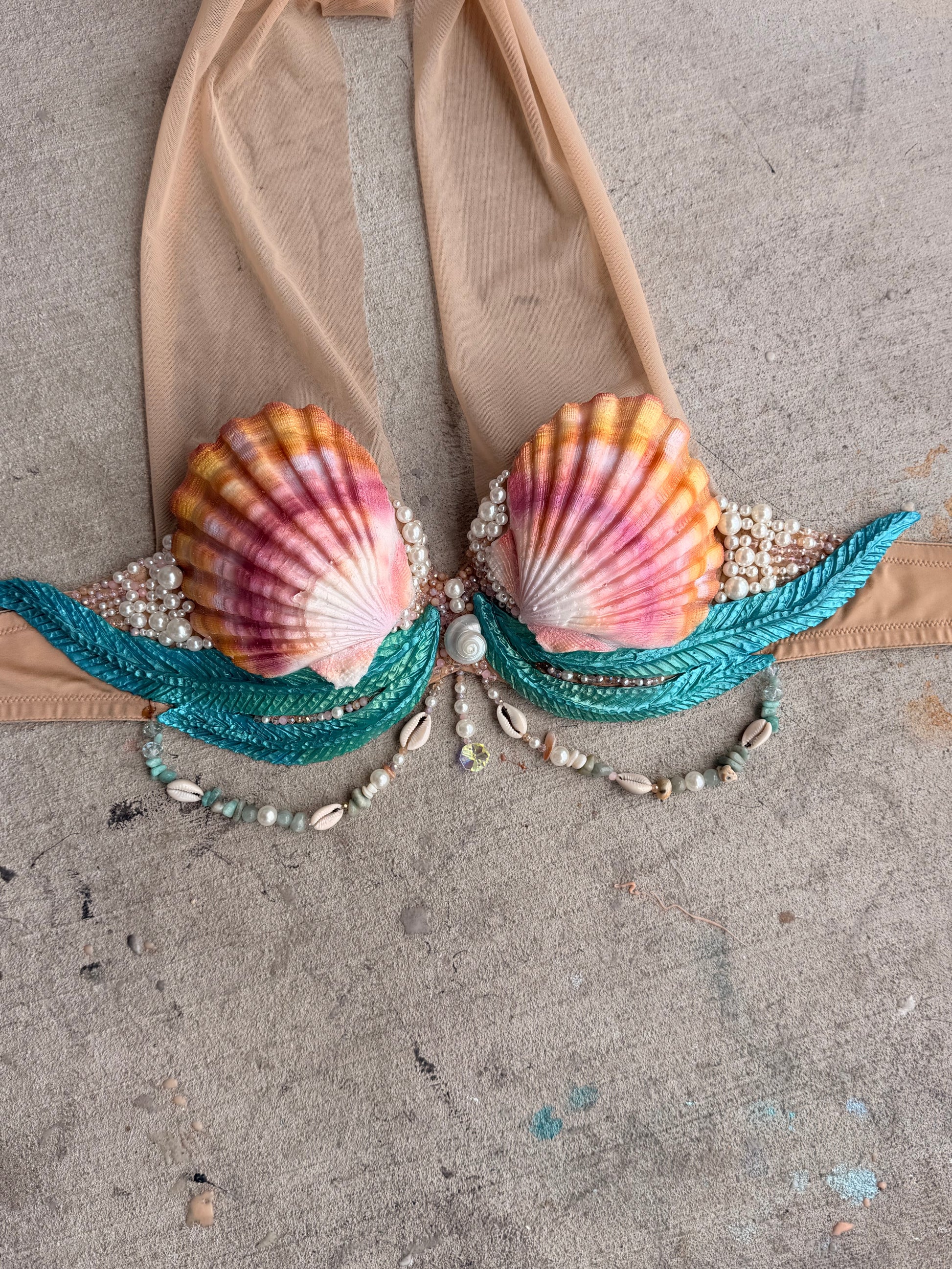 Sunrise Shell Mermaid Top – 34A | Silicone Mermaid Swim Top