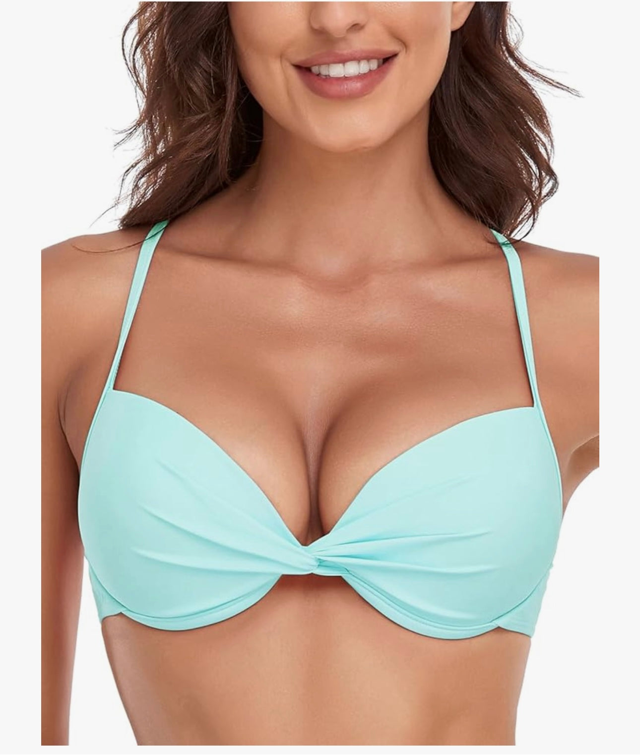 Pre-Made Padded/Push-Up Blue Jellyfish Top – Fits 32B / 32C / 34B – Ready to Ship