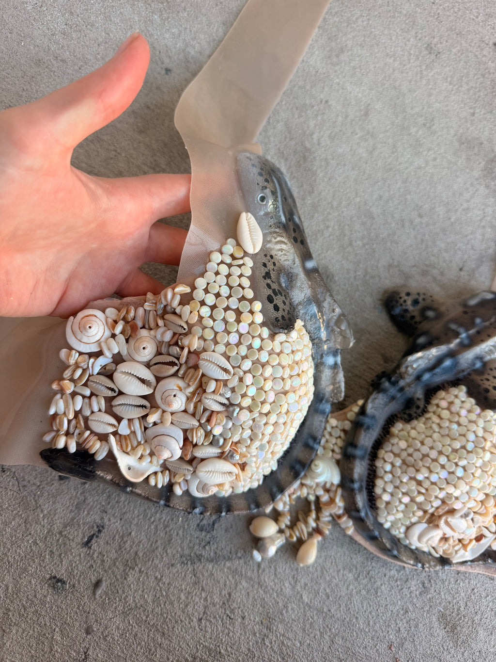 Shark top w/shells Pre-made C Cup
