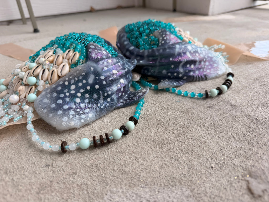 Whale shark Teal Glowing Top - D cup pre made