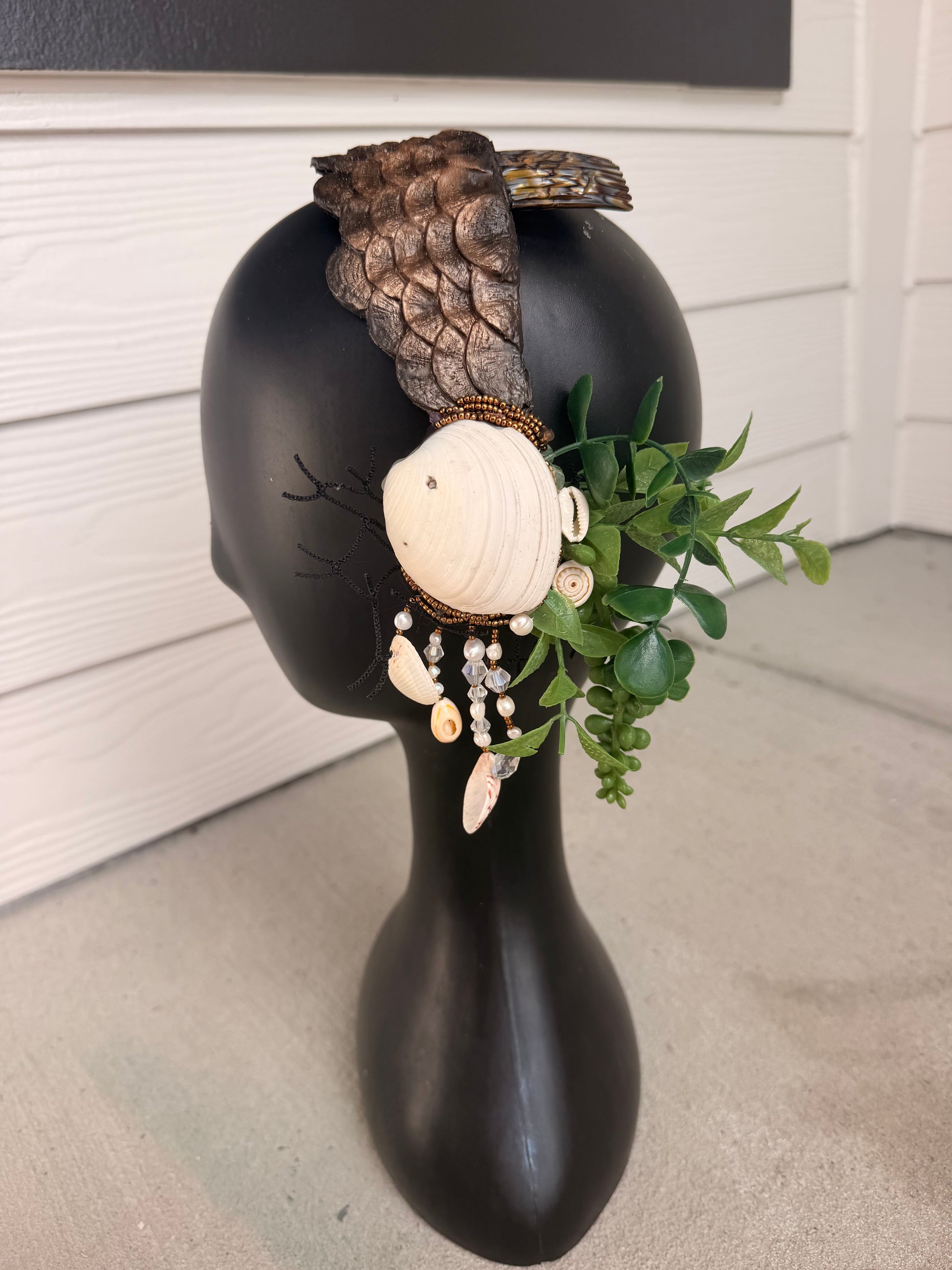 Clam Shell Bronze Scale band Headress