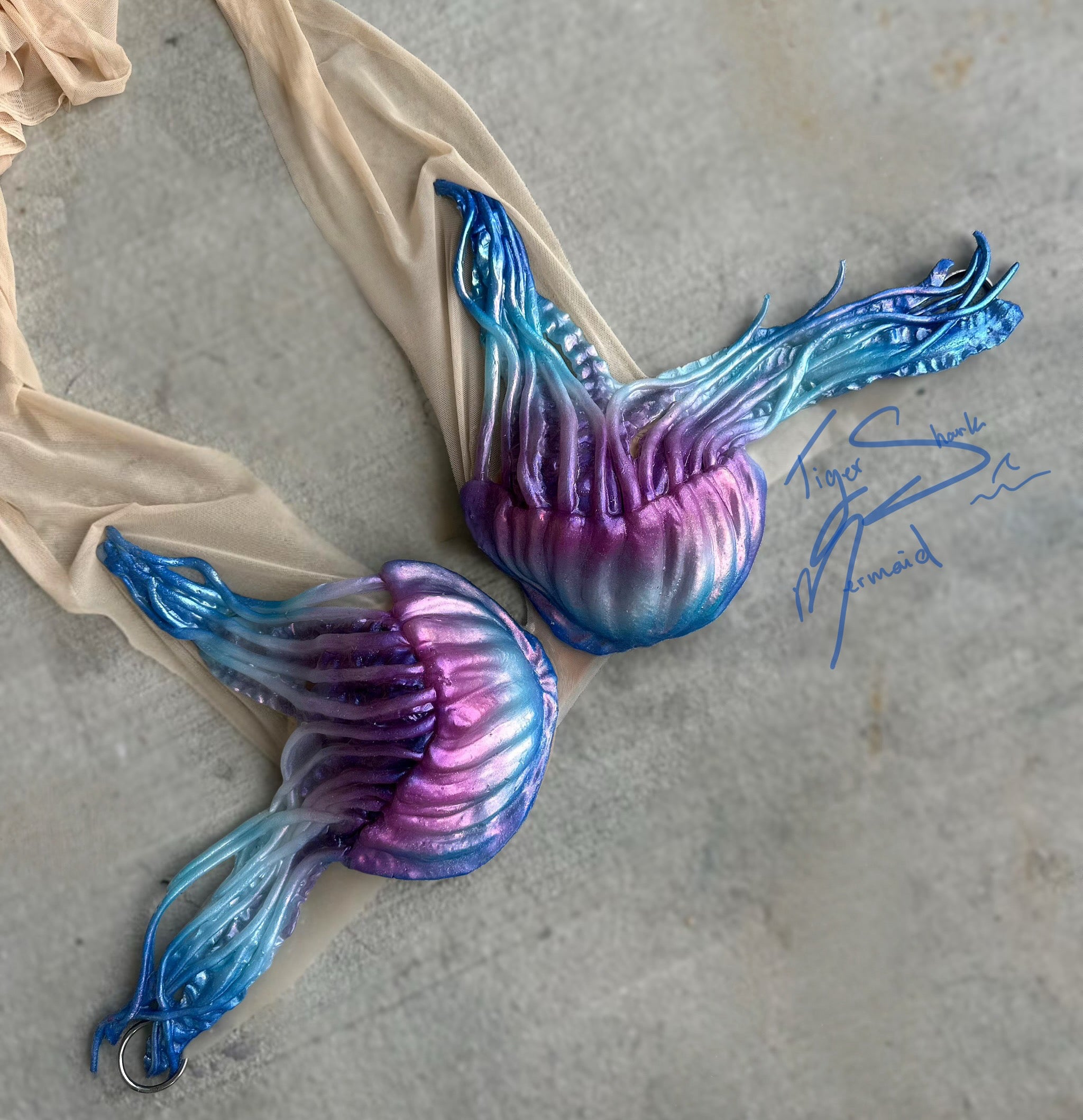Jellyfish Silicone Mermaid Top (Swimsuit-Base Custom) B/C\D and DD Cup Available