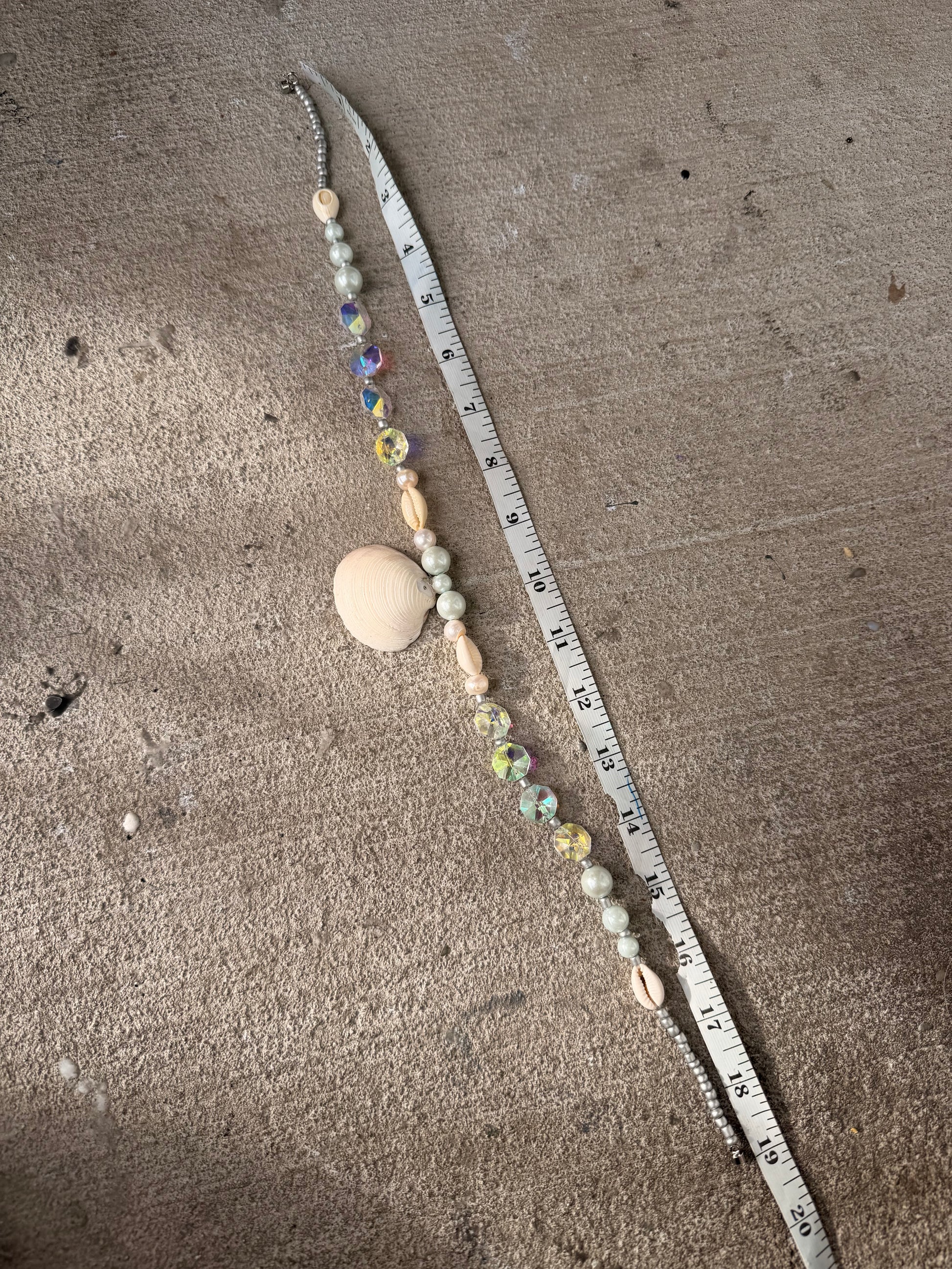 Tidekeeper Shell Necklace – Pearl & Crystal Ocean Adornment