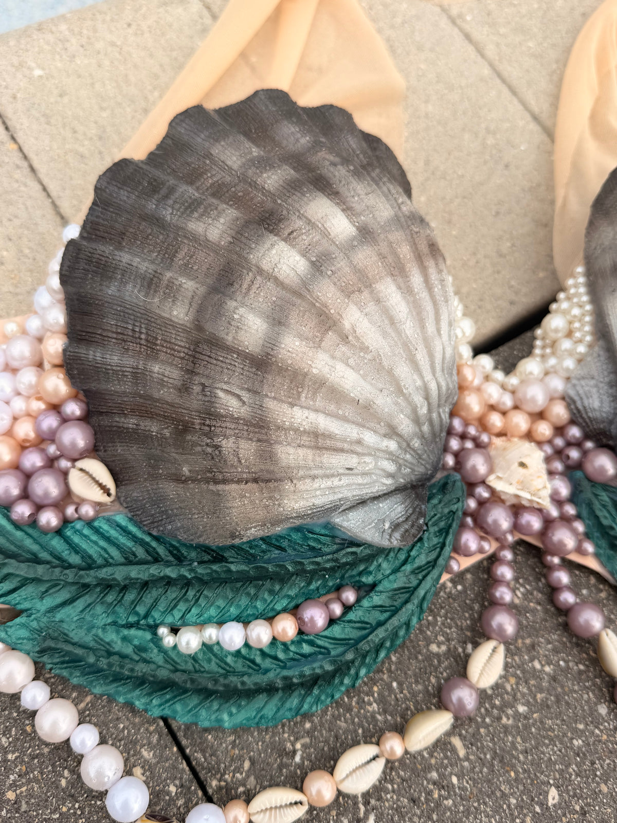 Black Siren Pearl Shell Mermaid Top