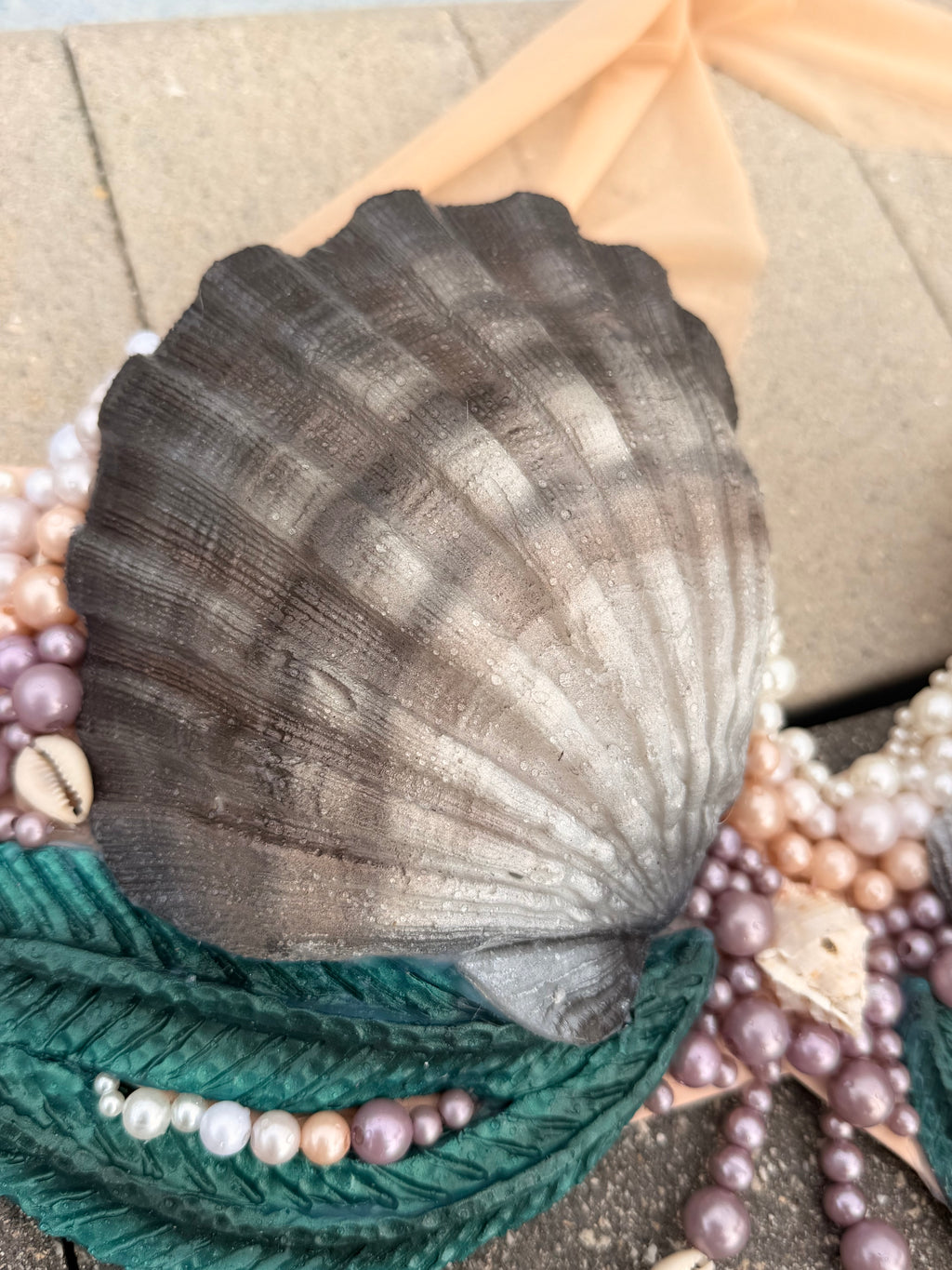 Black Siren Pearl Shell Mermaid Top