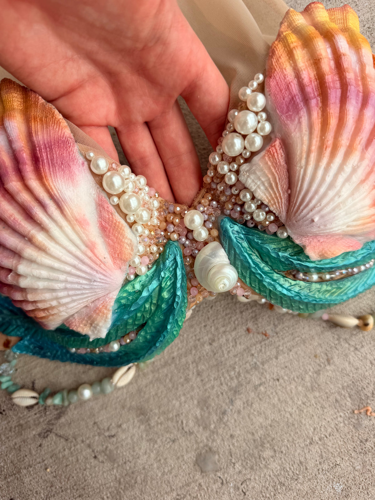 Sunrise Shell Mermaid Top – 34A | Silicone Mermaid Swim Top