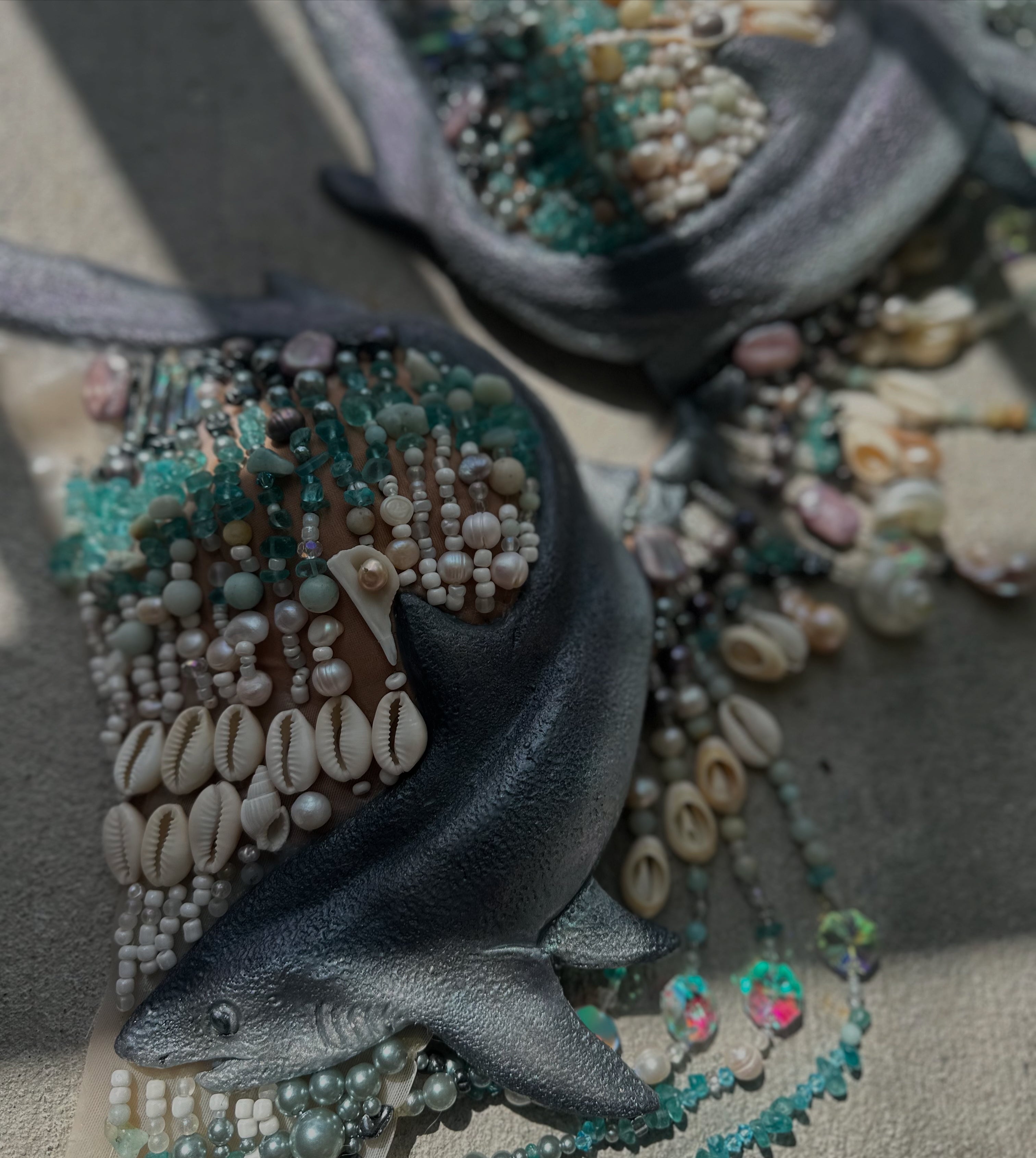 Custom Thresher Shark Beaded Mermaid Top Slot