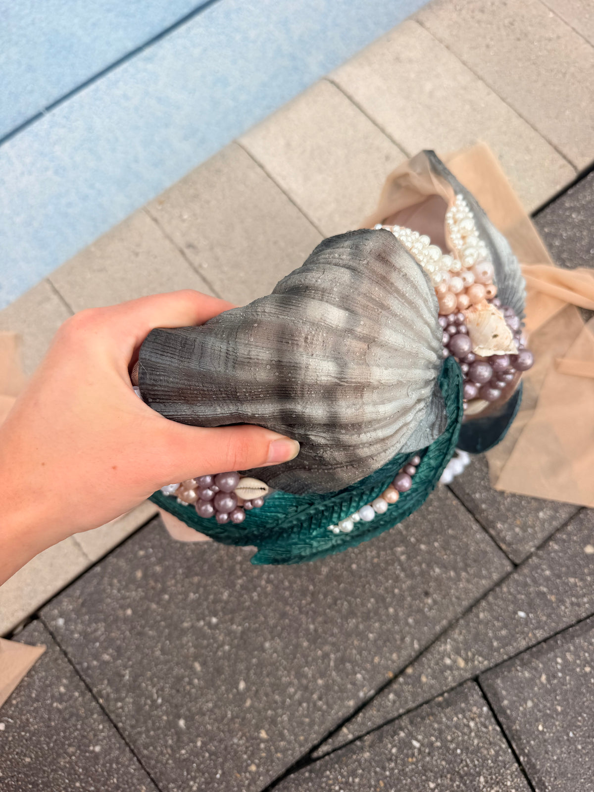 Black Siren Pearl Shell Mermaid Top