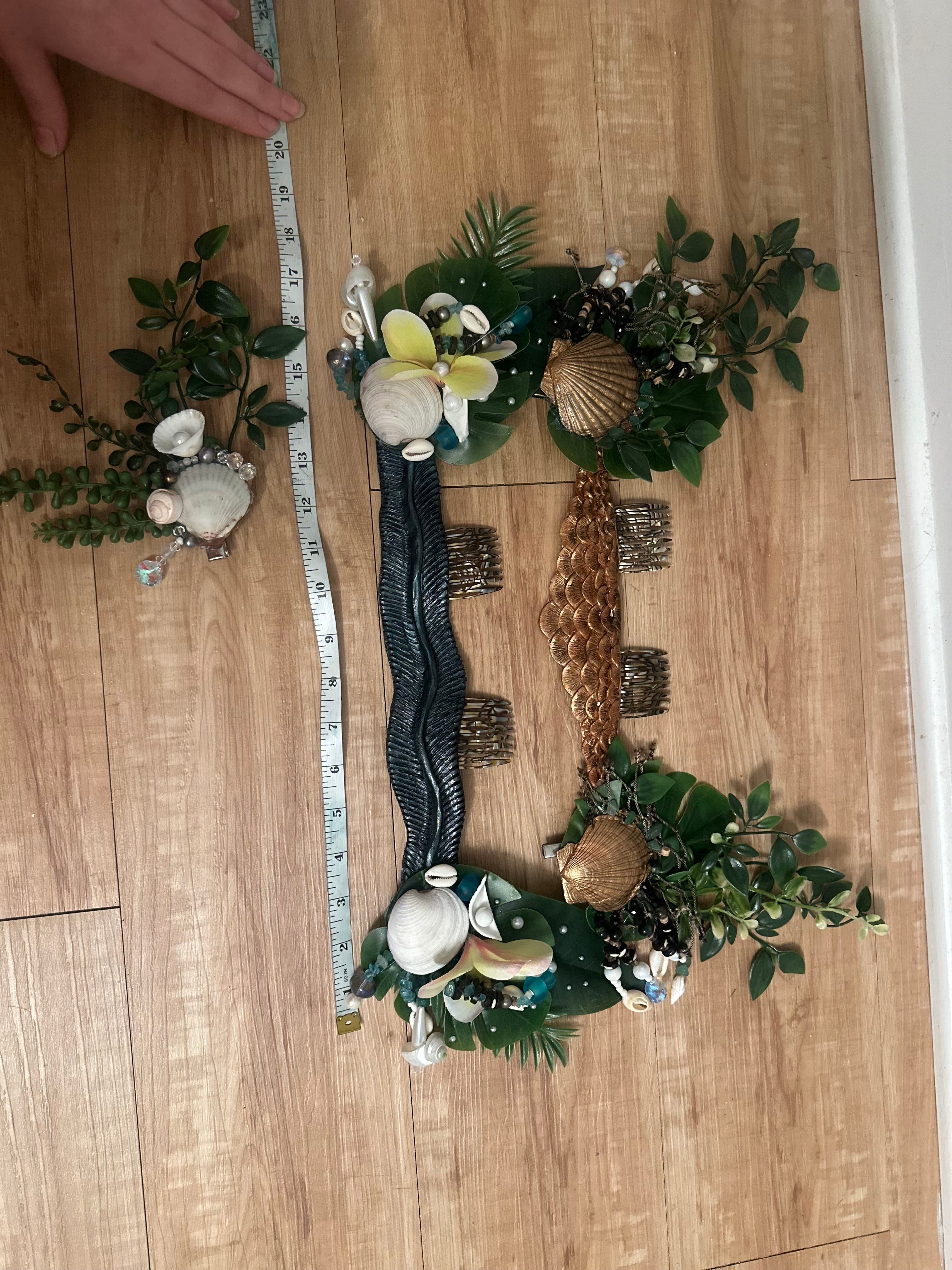 Shell-Inspired Mermaid Hair Pieces – Headdresses + Clip