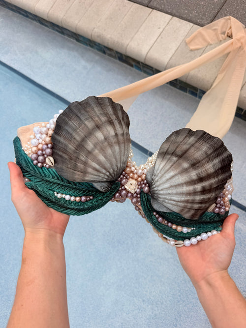 Black Siren Pearl Shell Mermaid Top