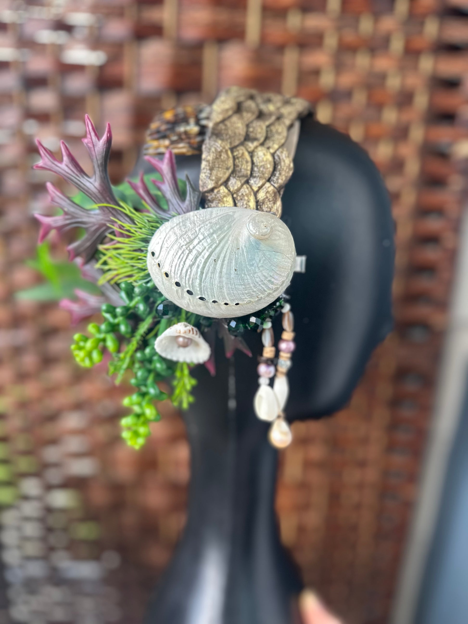 Opal & Dark Gold Mermaid Headdresses – Pre-Made (Ready to Ship)
