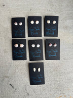 Real Sea Shell Stud Earrings – Handmade from Matching Shells Collected on Sanibel Island, Florida – Stainless Steel or Sterling Silver Posts