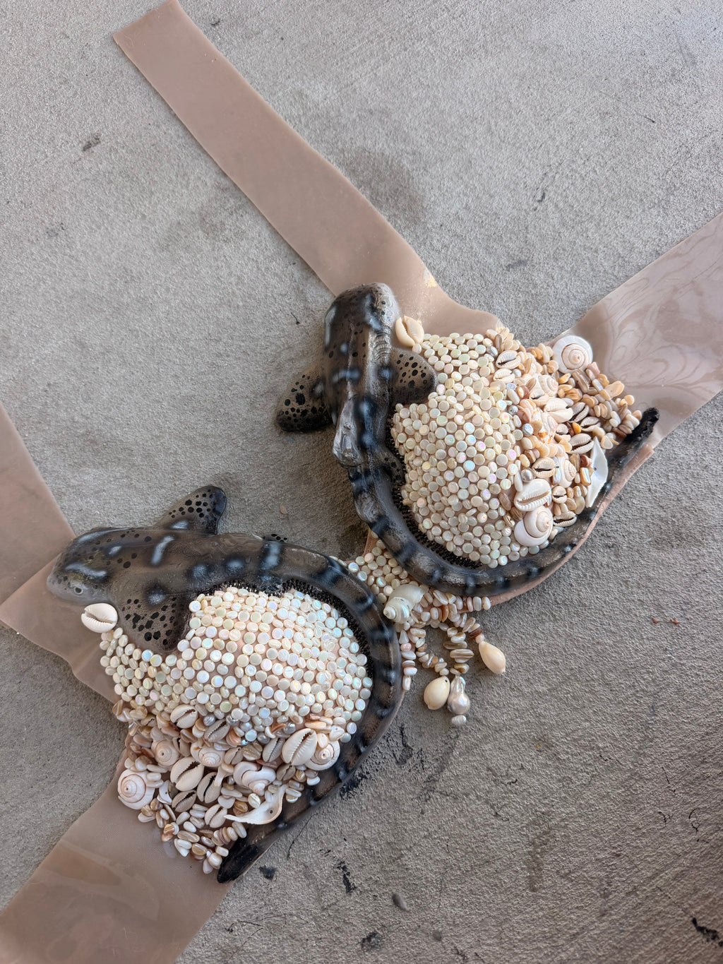 Shark top w/shells Pre-made C Cup