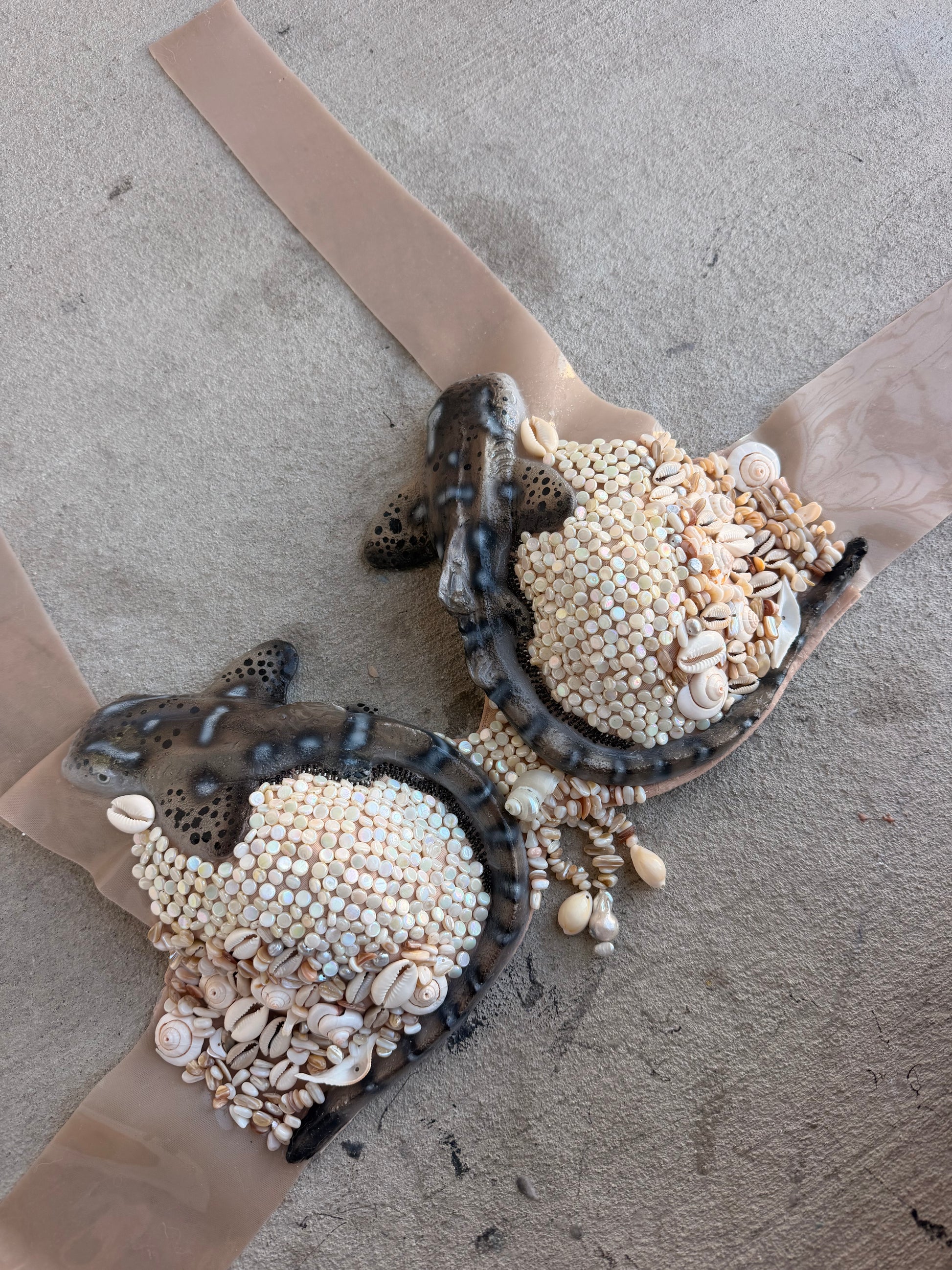 Shark top w/shells Pre-made C Cup