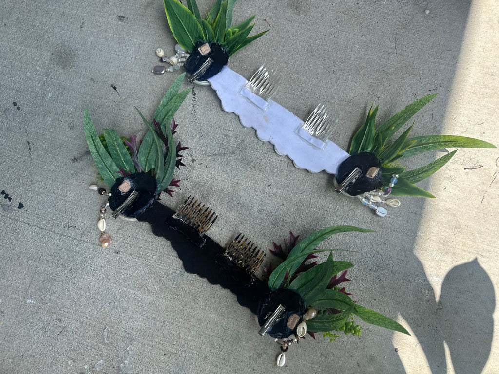 Opal & Dark Gold Mermaid Headdresses – Pre-Made (Ready to Ship)