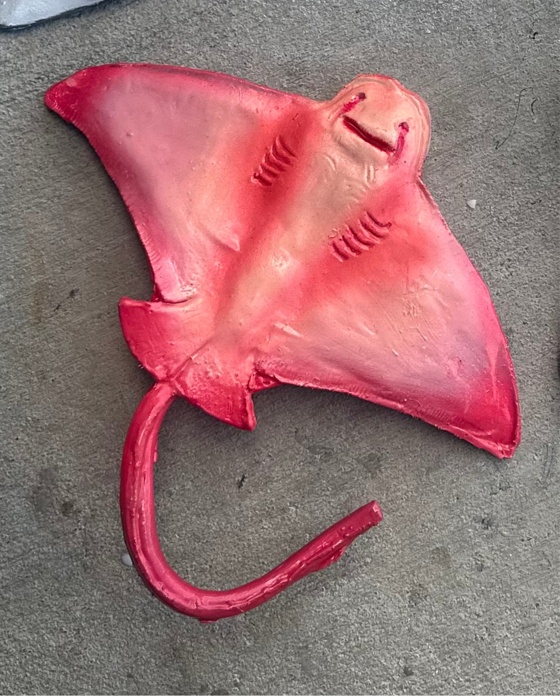 Pre-made Handmade Silicone Stingray Sculpture – Poseable & Pool-Ready