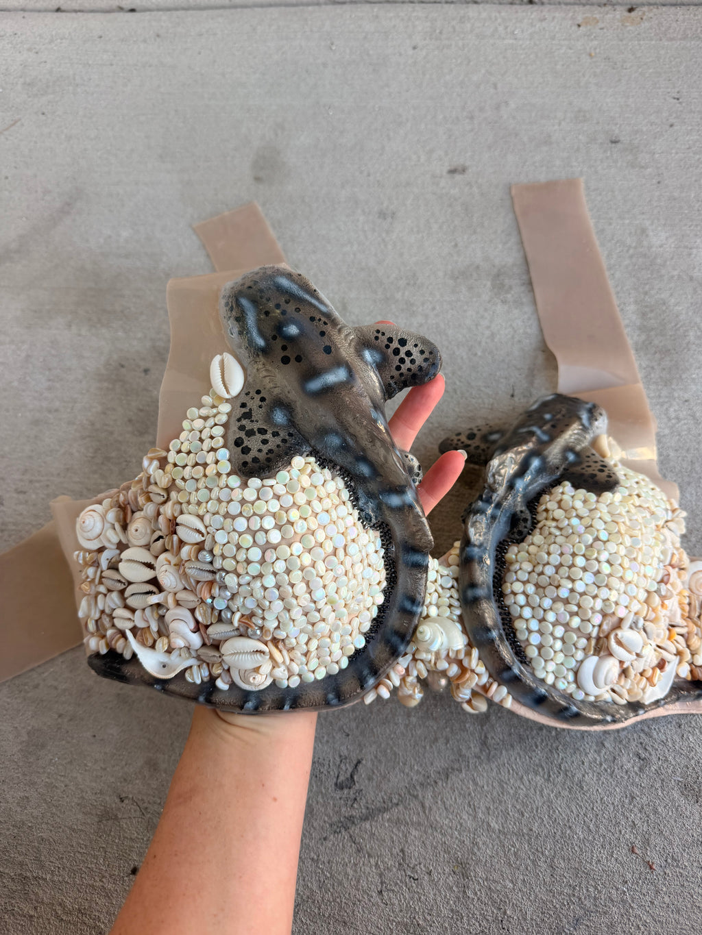 Shark top w/shells Pre-made C Cup