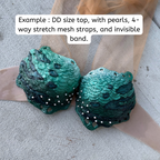 Custom H2O Seas Separated Mermaid Top Original Sizes B, C, D, DD, and DDD cup sizes