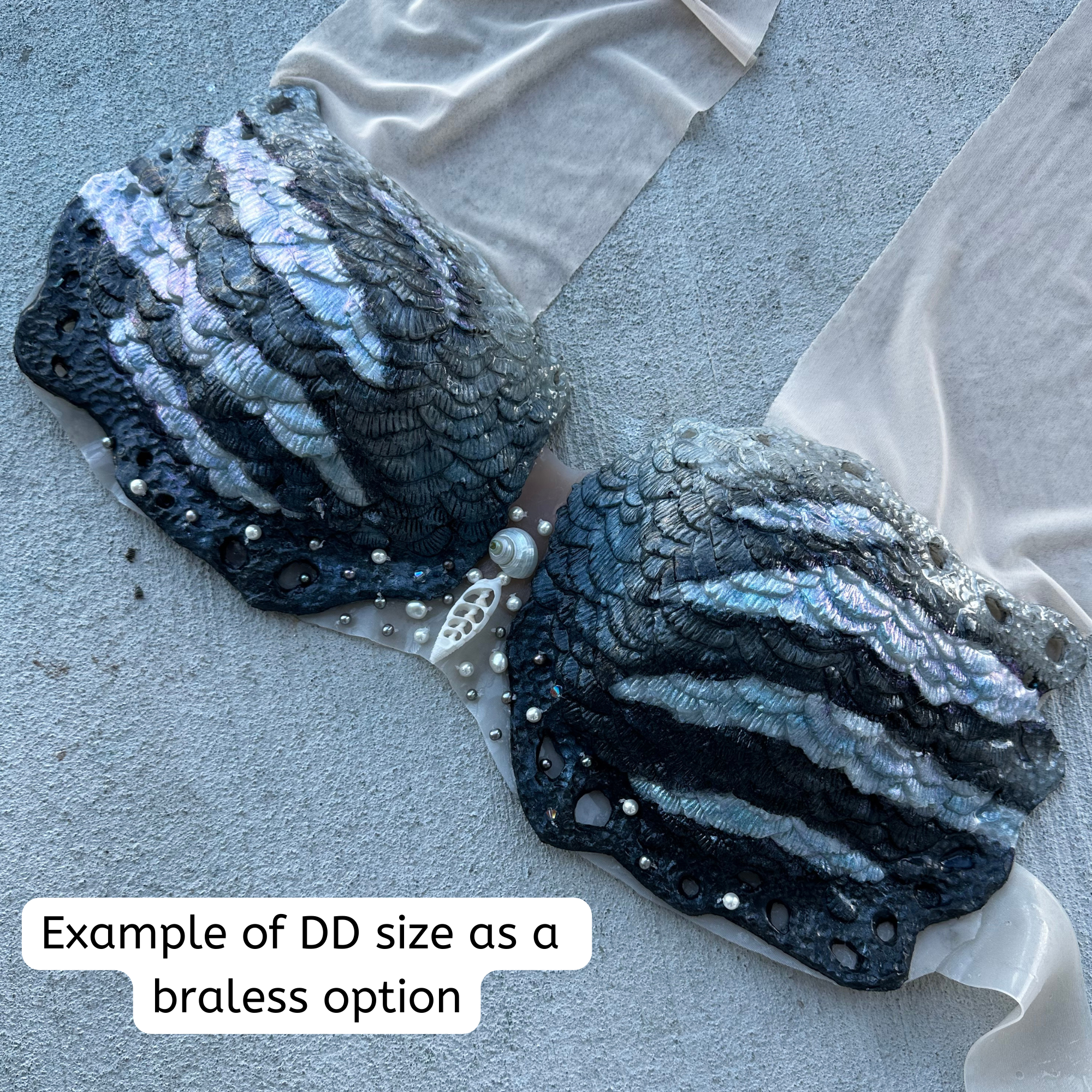 Custom H2O Seas Separated Mermaid Top Original Sizes B, C, D, DD, and DDD cup sizes