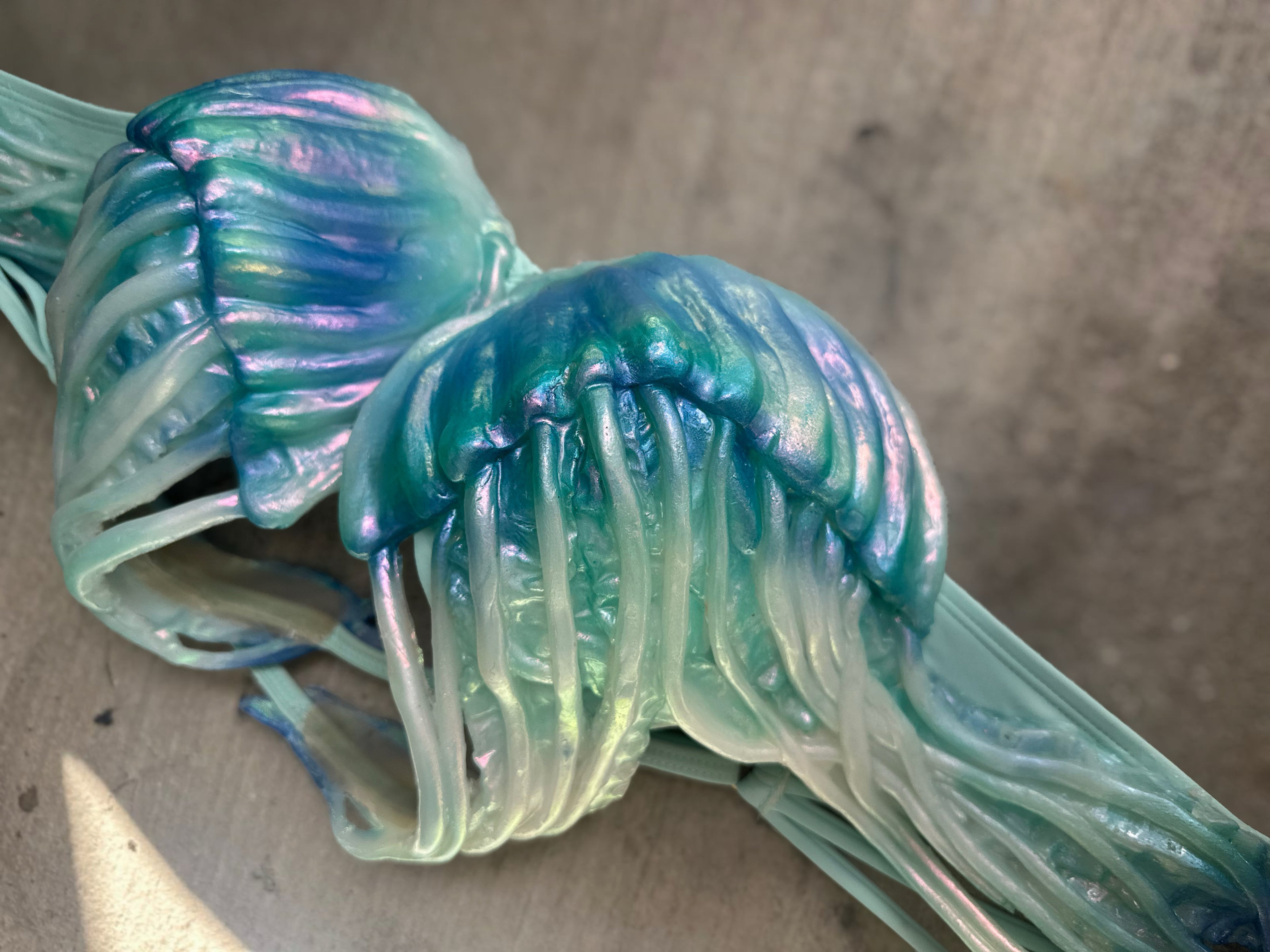 Jellyfish Silicone Mermaid Top (Swimsuit-Base Custom) B/C\D and DD Cup Available