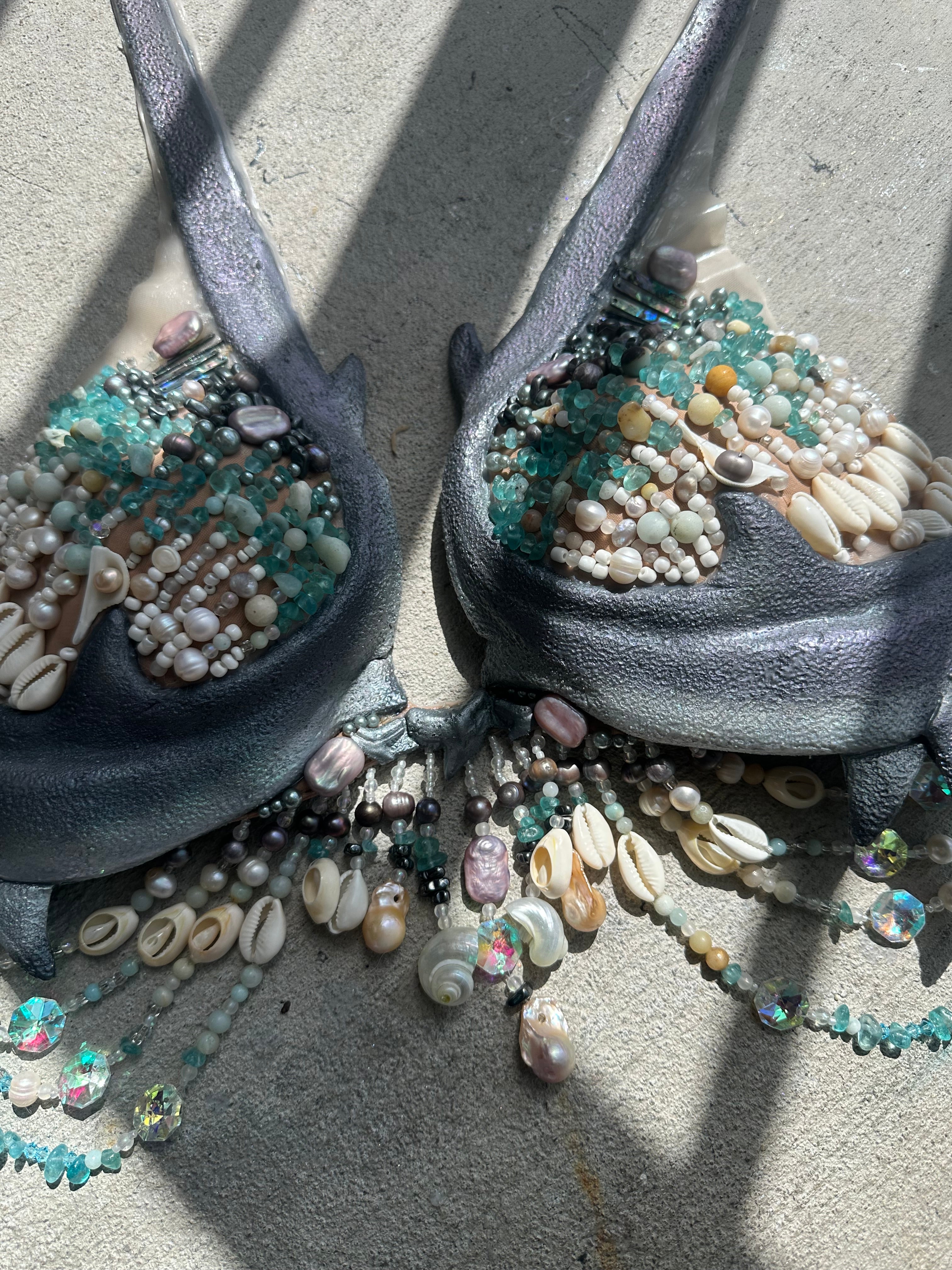 Custom Thresher Shark Beaded Mermaid Top Slot