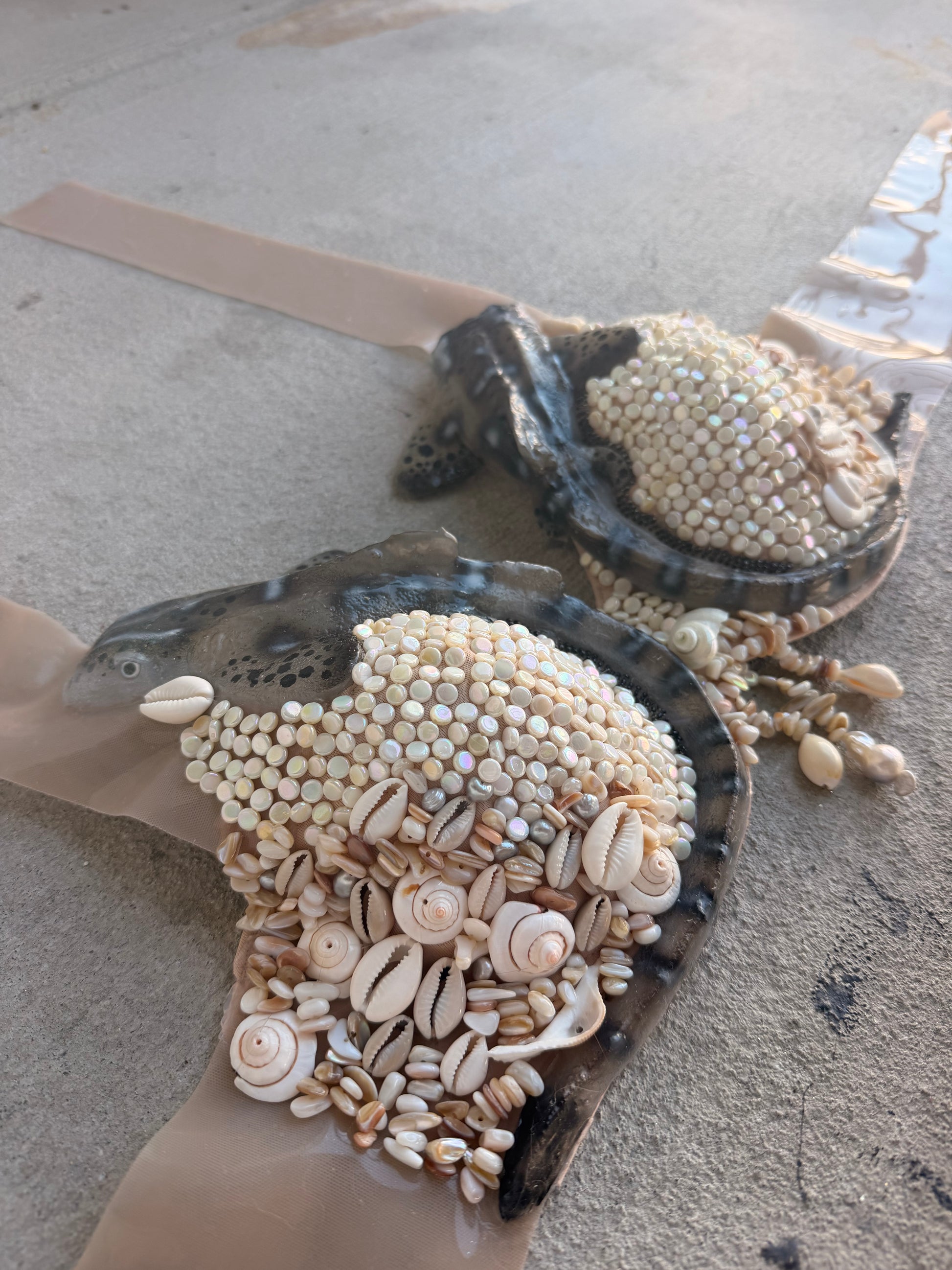 Shark top w/shells Pre-made C Cup