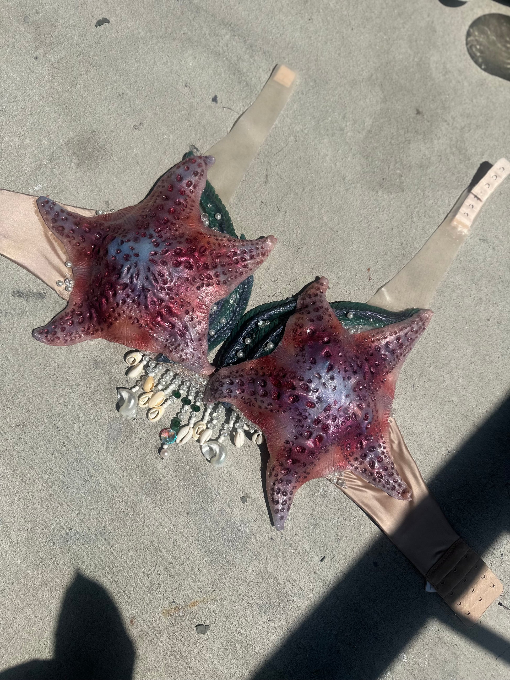 Custom Starfish Mermaid Top – Handcrafted with Dragon Skin Silicone | A–DD Sizes