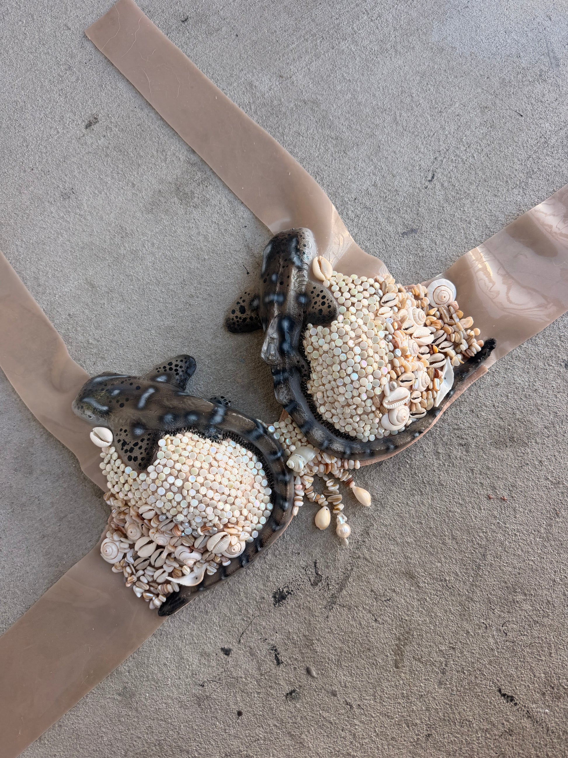 Shark top w/shells Pre-made C Cup