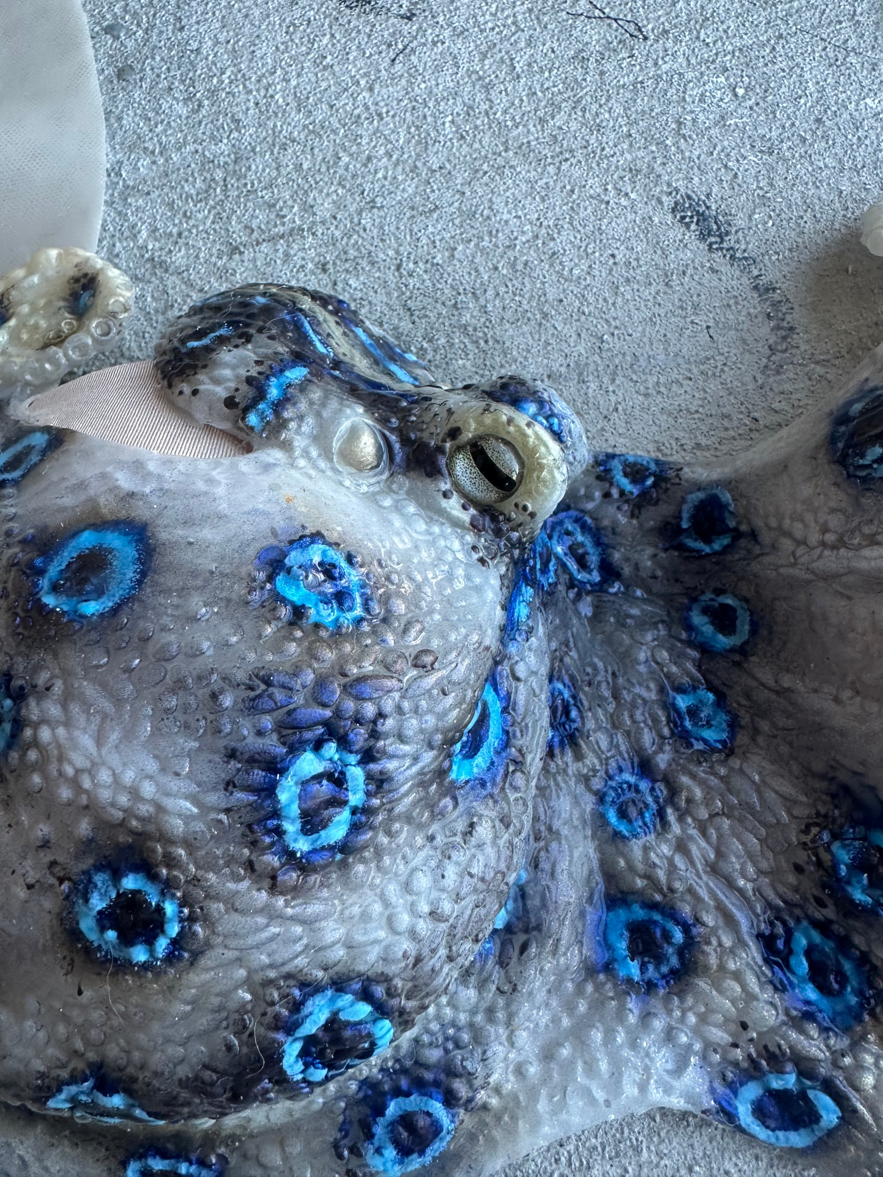 Pre-Made Blue-Ringed Octopus Silicone Mermaid Top – Adjustable Band for C Cup Sizes