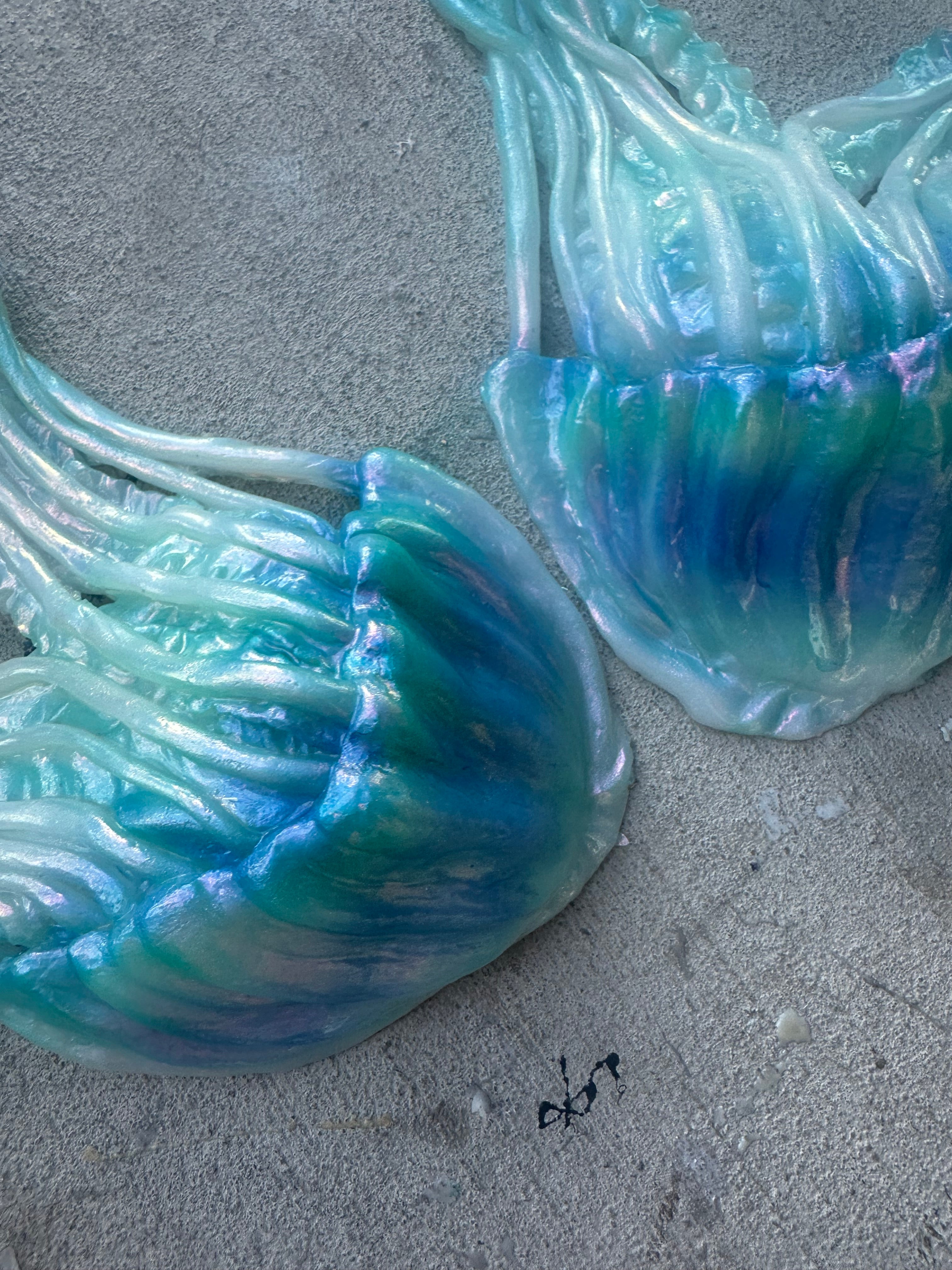 Jellyfish Silicone Mermaid Top (Swimsuit-Base Custom) B/C\D and DD Cup Available