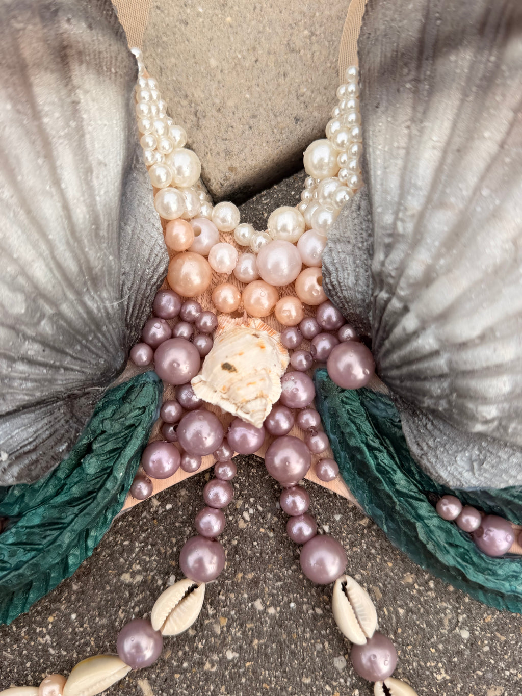 Black Siren Pearl Shell Mermaid Top
