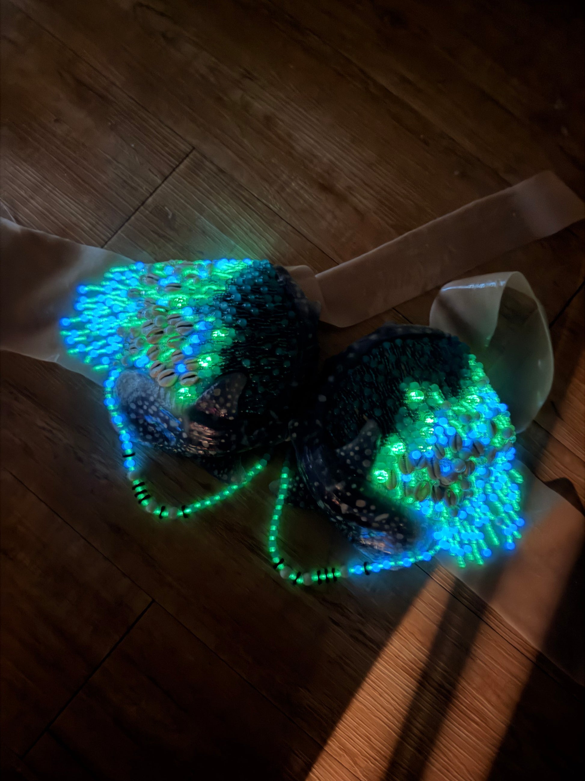 Whale shark Teal Glowing Top - D cup pre made