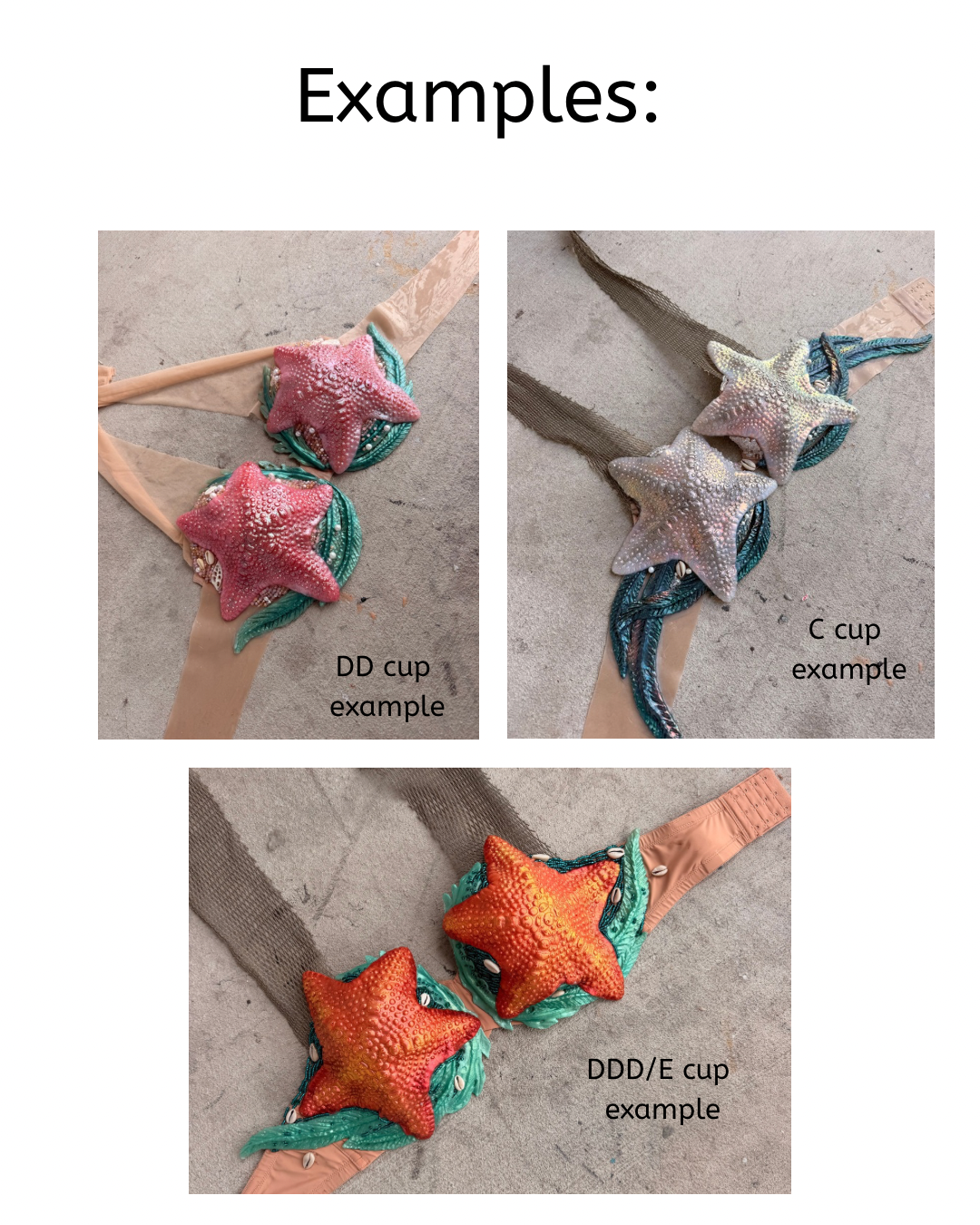 Custom Starfish Top Slots -Cup Size