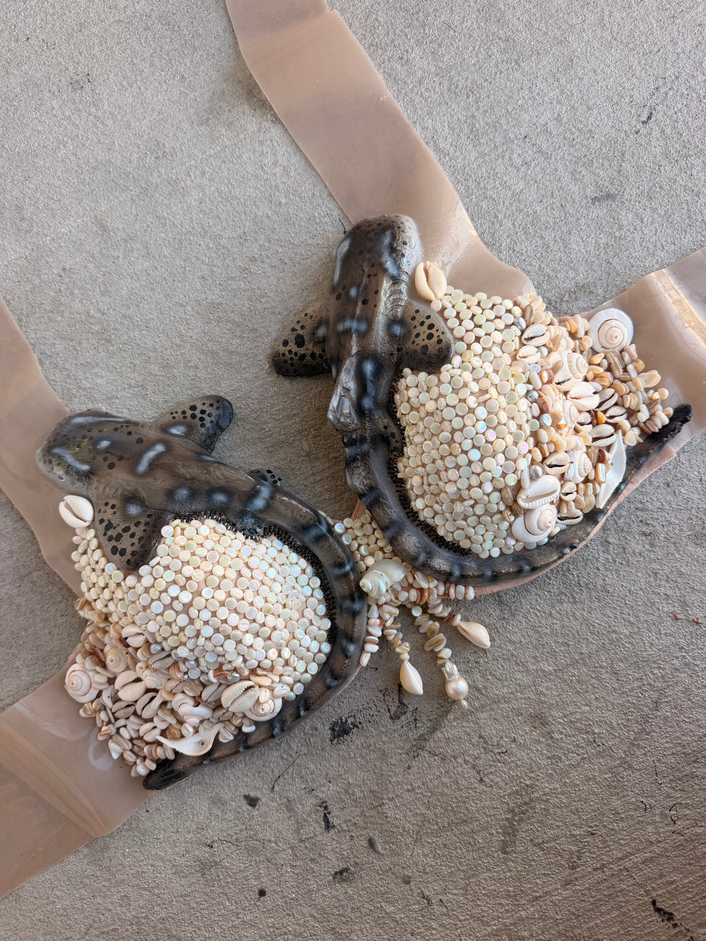 Shark top w/shells Pre-made C Cup