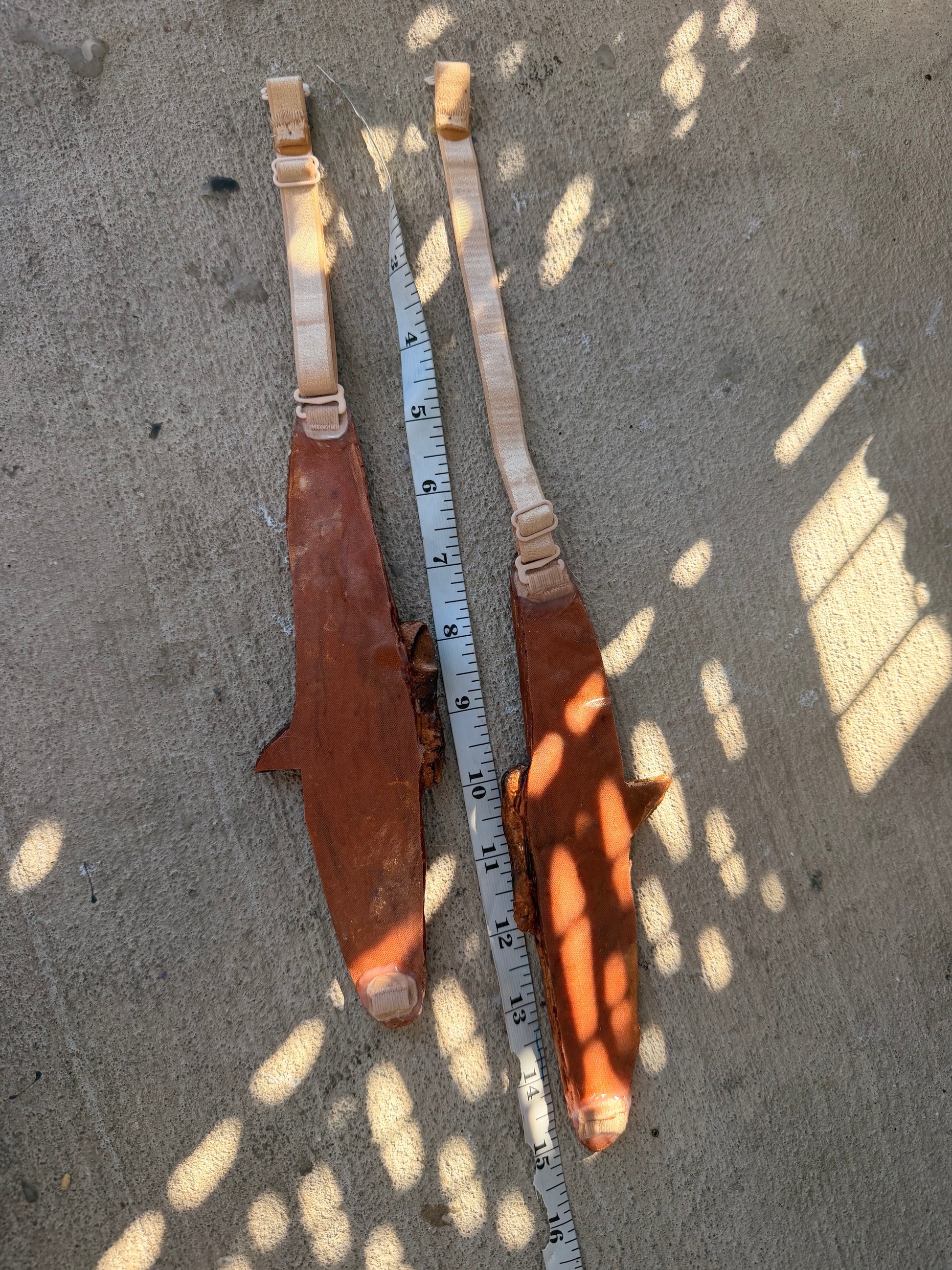 Pre-Made Bronze Shark-Toothed Upper Arm Bands (Set of Two)