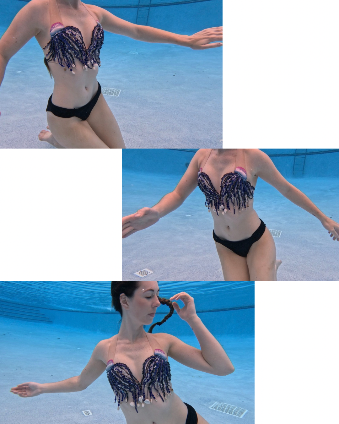 Midnight Man O' War Beaded Mermaid Top