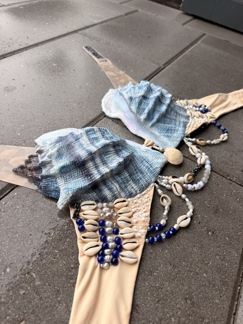 Blue Siren Conch Top — Handmade Silicone Mermaid Swim Top
